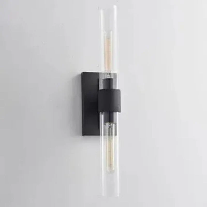 23" Brass Glass Wall Sconce 2-Light E12 Modern Vanity Light - Image 2