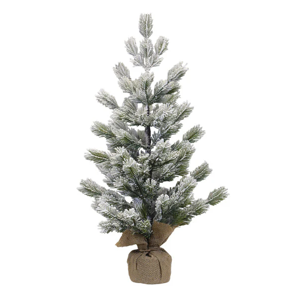 23" Frosted Balsam Tree with Burlap Base - Image 2