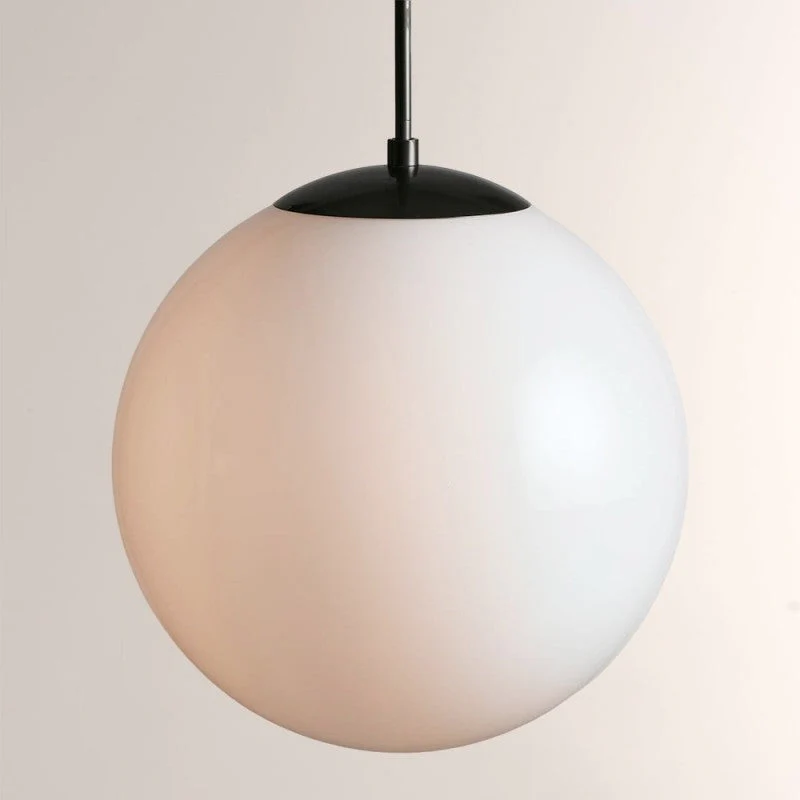 23" Glass Globe Pendant Light Brass Bronze E26 LED Ceiling Fixture - Image 4