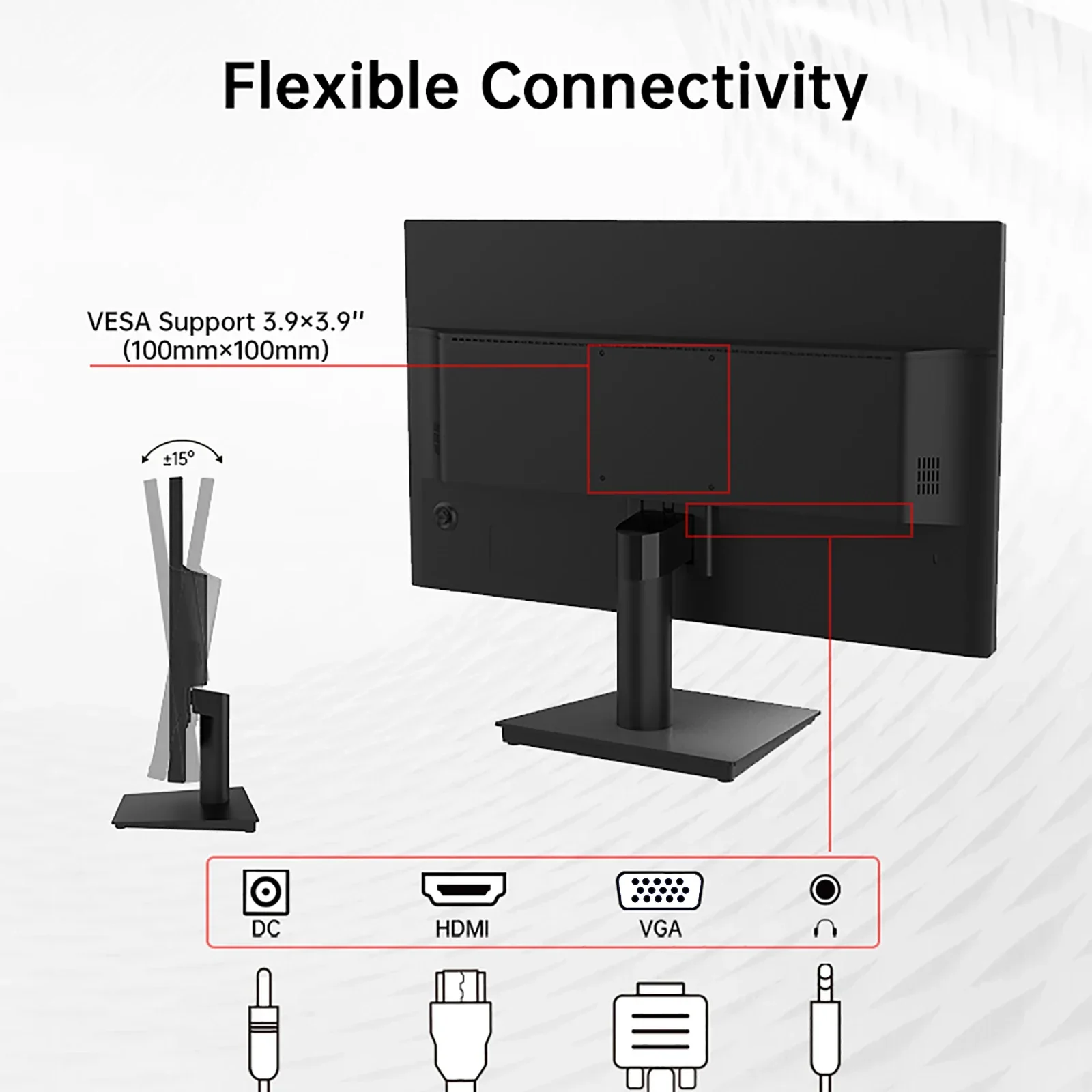 24" 1080P 100Hz FreeSync Gaming Monitor, HDMI, VGA, HDR10, Office Display - Image 2