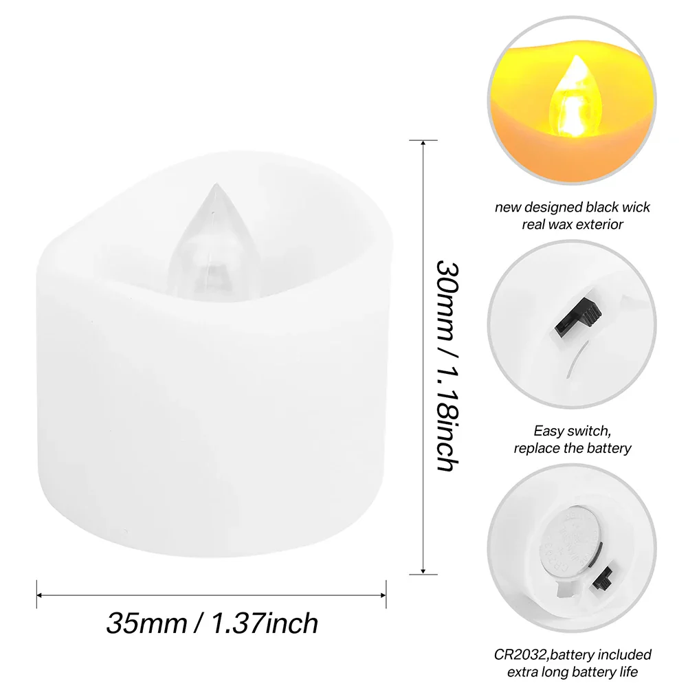 48Pcs Flameless LED Tea Light Candles with Remote Control - Image 5