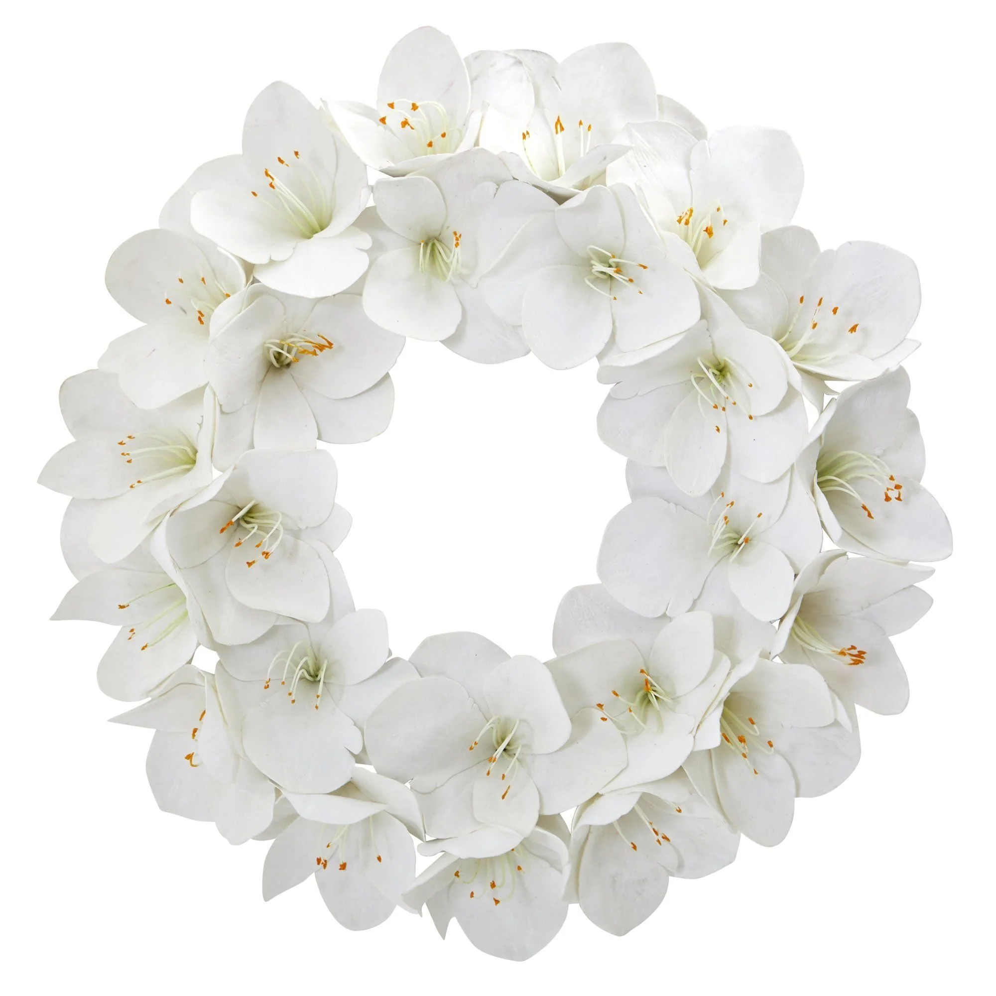 24” Amaryllis Artificial Wreath - Image 3