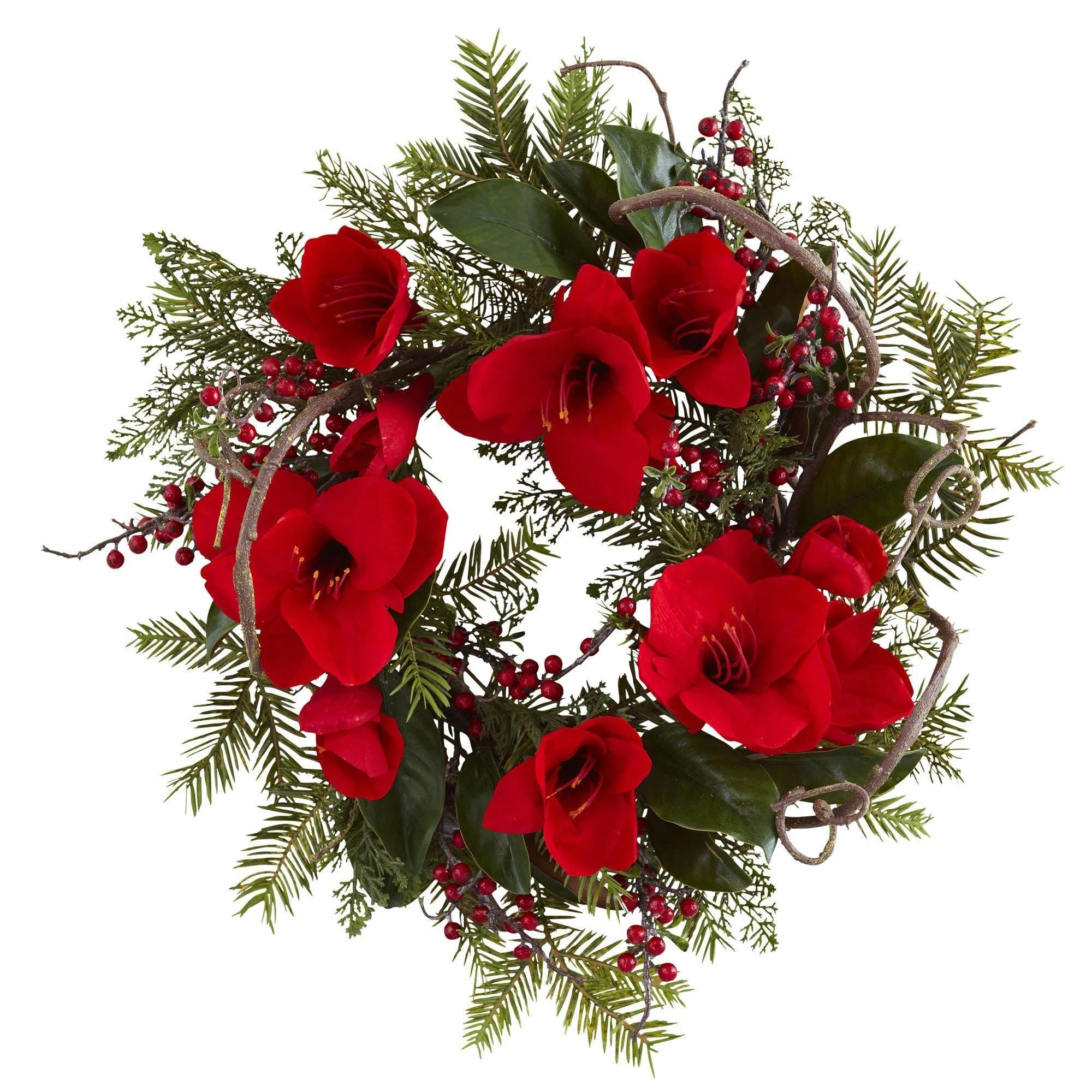 24” Amaryllis Wreath - Image 3