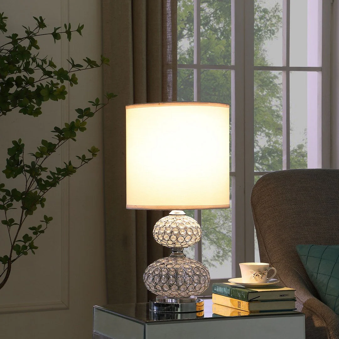 24" Chrome Filigree Cage Table Lamp - Image 2