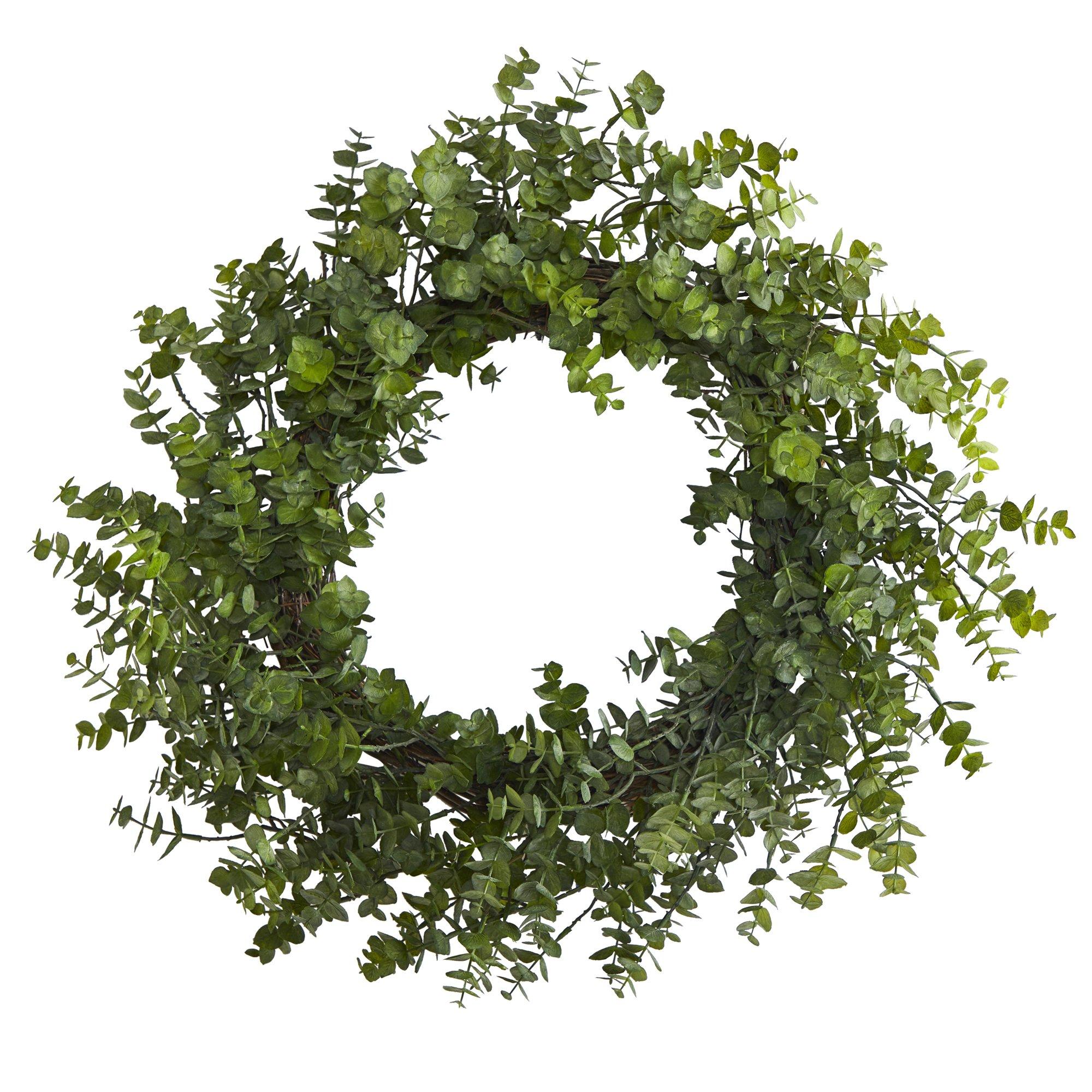 24” Eucalyptus Artificial Wreath - Image 3