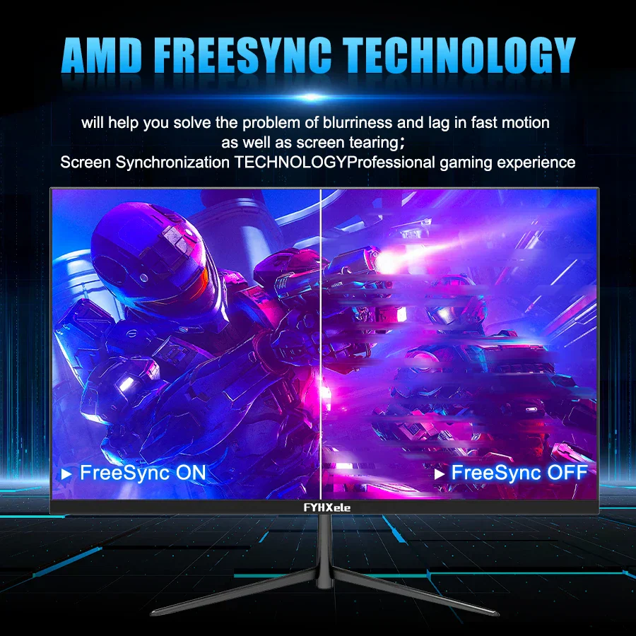 24" Gaming Monitor FYHXele 1080P 100Hz 2ms Eye Care LCD HDR G-Sync VESA Display - Image 2
