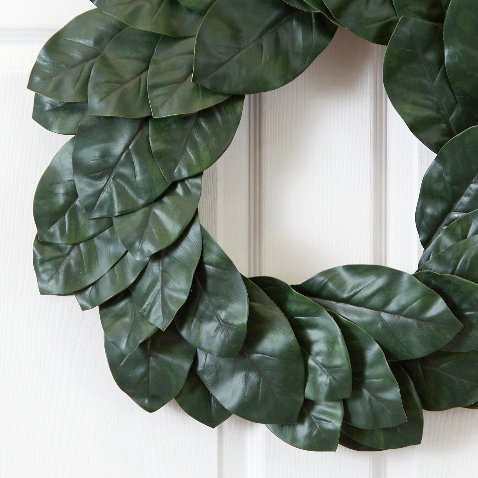 24” Magnolia Leaf Wreath - Image 2