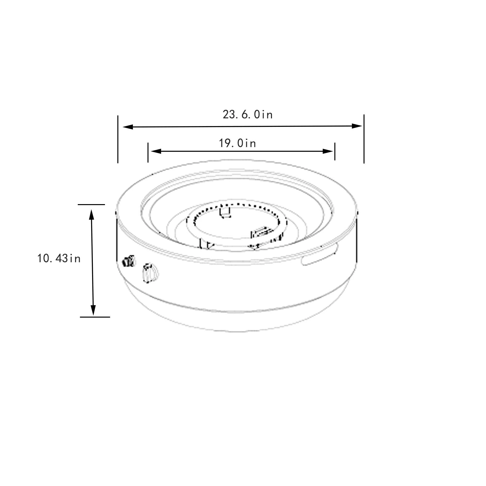 24' Propane Gas Fire Pit Bowl 50000 BTU - Steel Grey Outdoor Fire Pit - Image 3