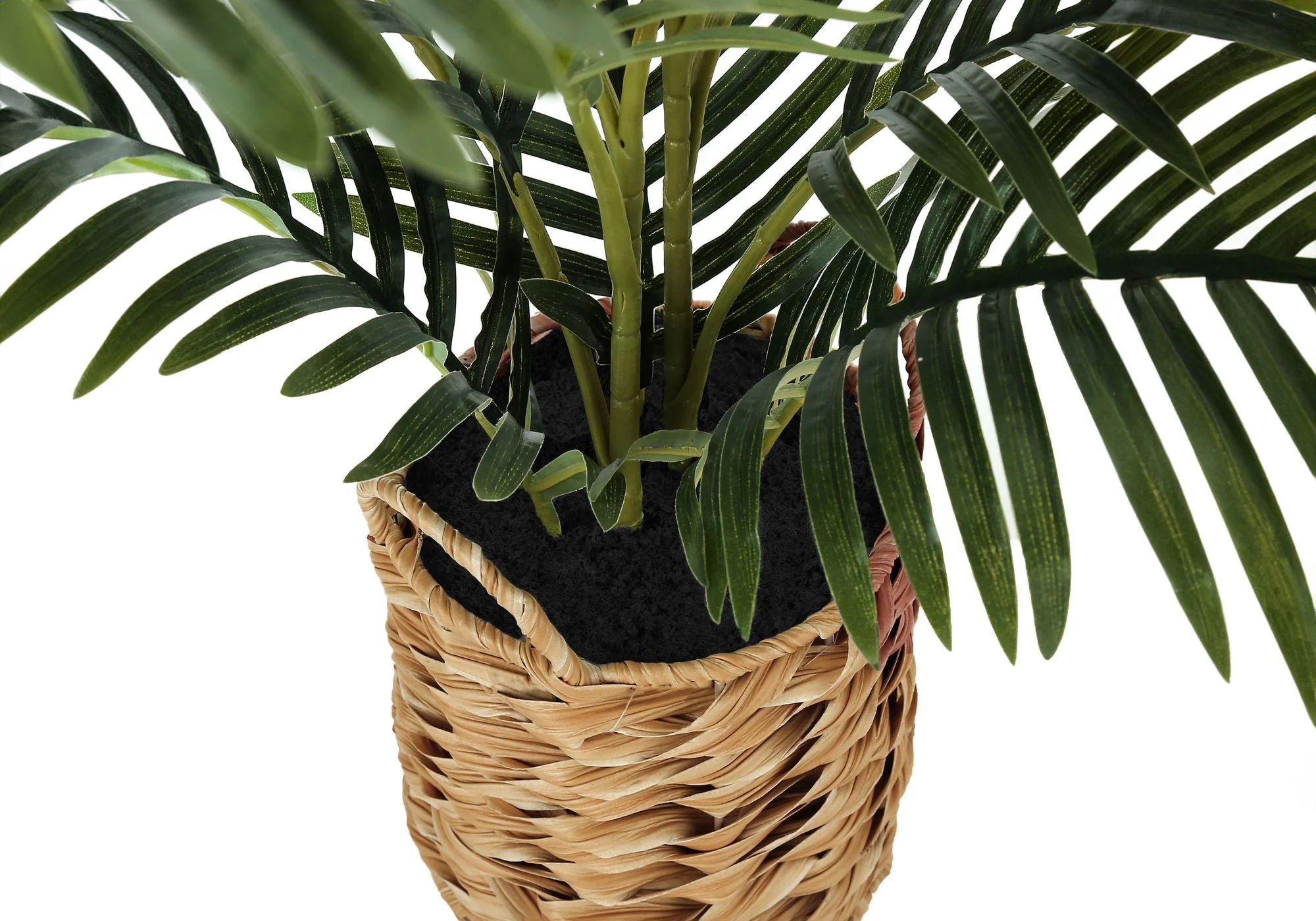24" Tall, Artificial Plant, Palm, Indoor, Faux, Fake, Table, Floor, Greenery, Potted, Real Touch, Decorative - Green / Beige - Image 4