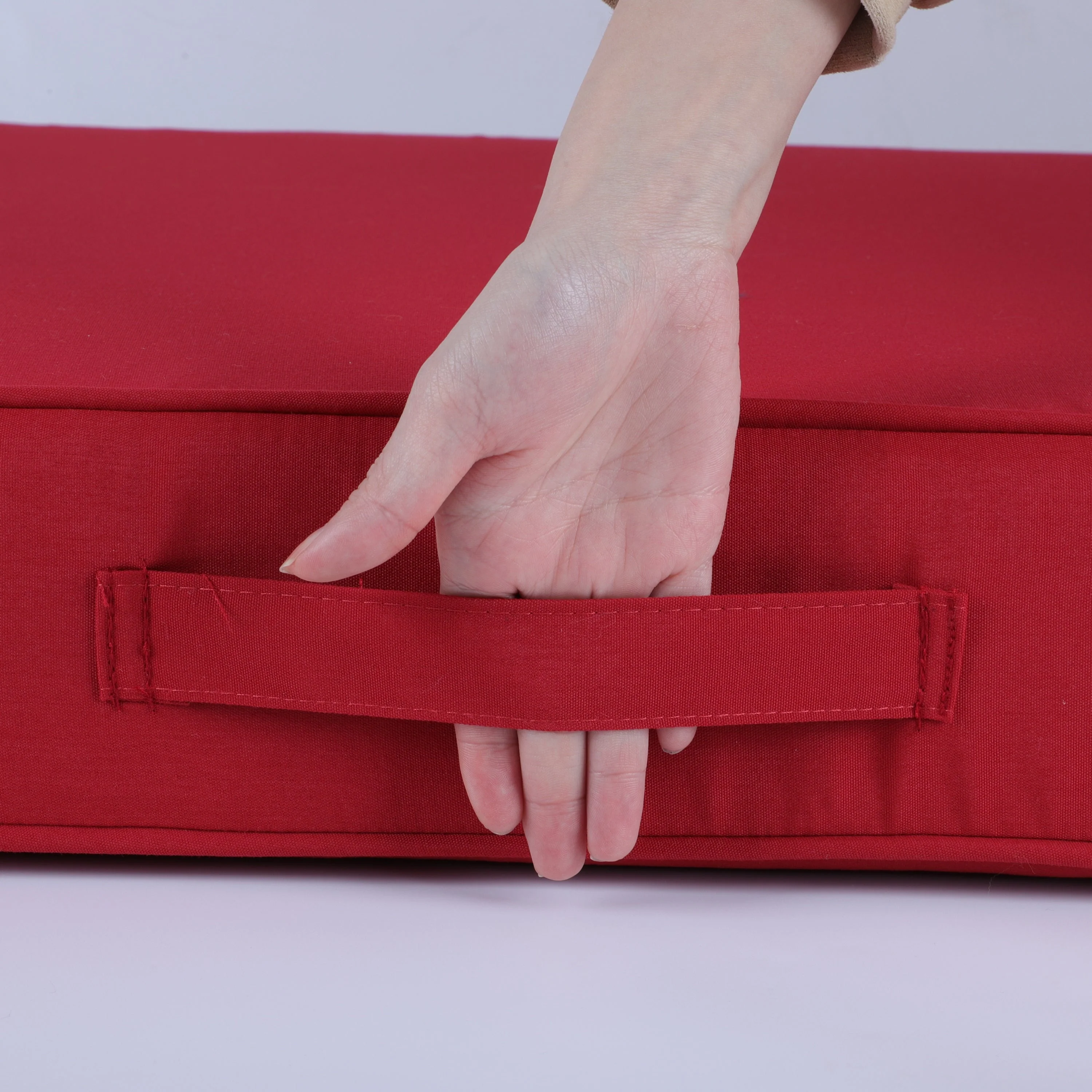24x24 Inch Outdoor Deep Seat Cushion Set - Red - Image 10