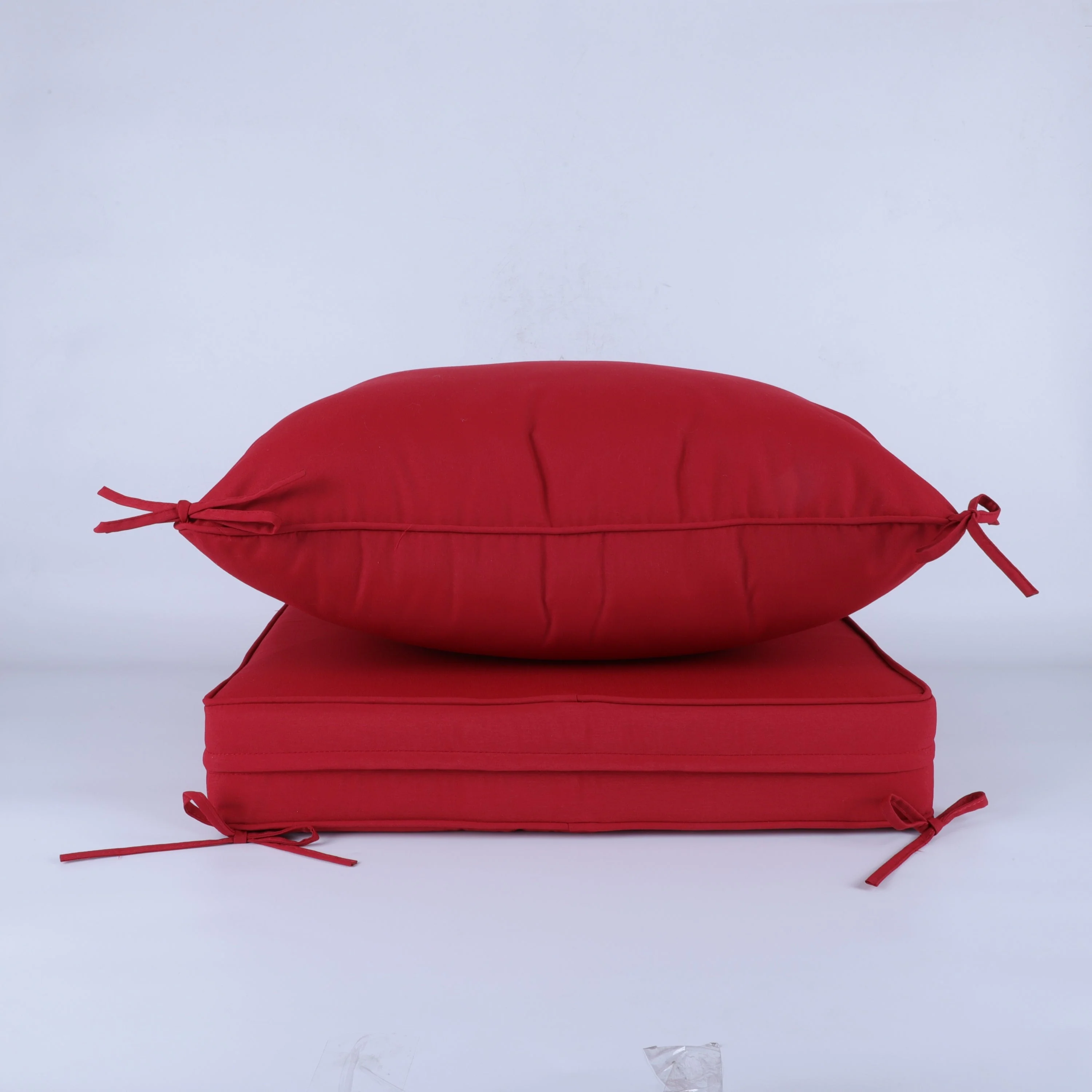 24x24 Inch Outdoor Deep Seat Cushion Set - Red - Image 8