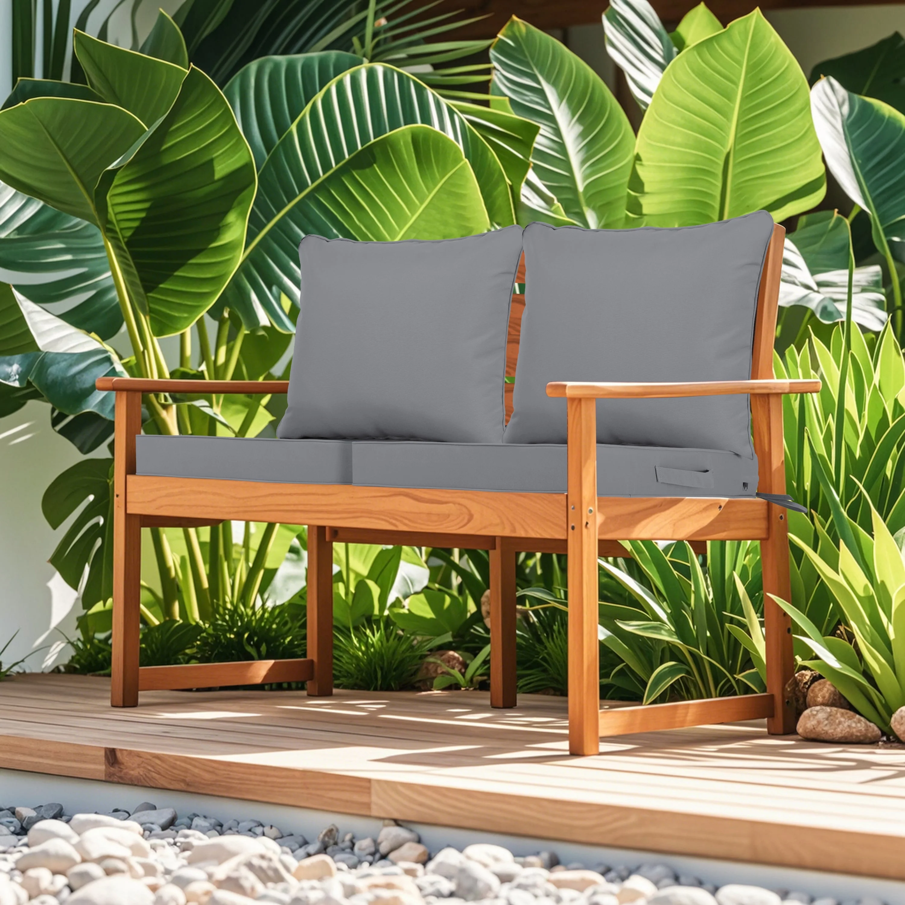 24x24 Inch Outdoor Deep Seat Cushion Set - Waterproof Fade-Resistant Patio Furniture Cushions - Image 2