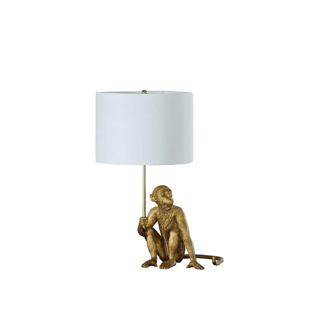 25.5" Golden Monkey Holding Polyresin Table Lamp - Image 3