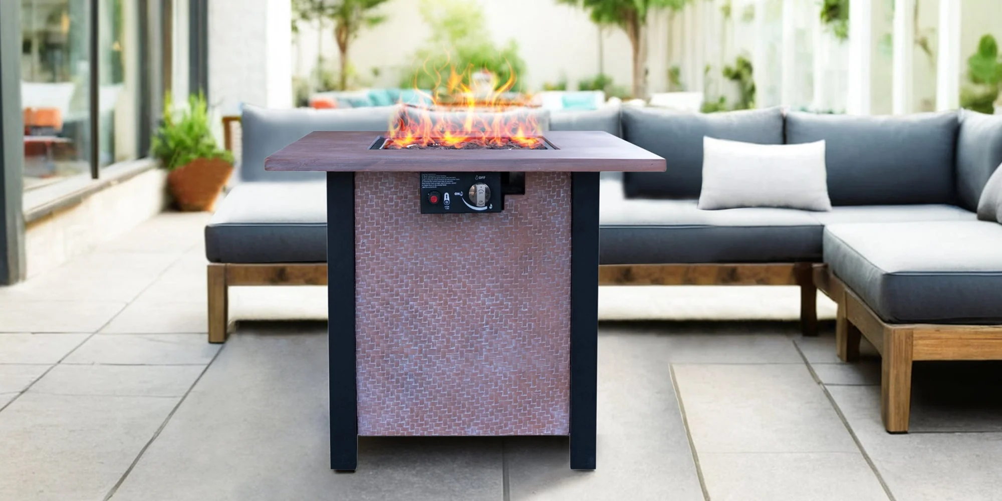 25" H Outdoor Patio Propane Gas Fire Pit Table - 50,000 BTU - Image 12