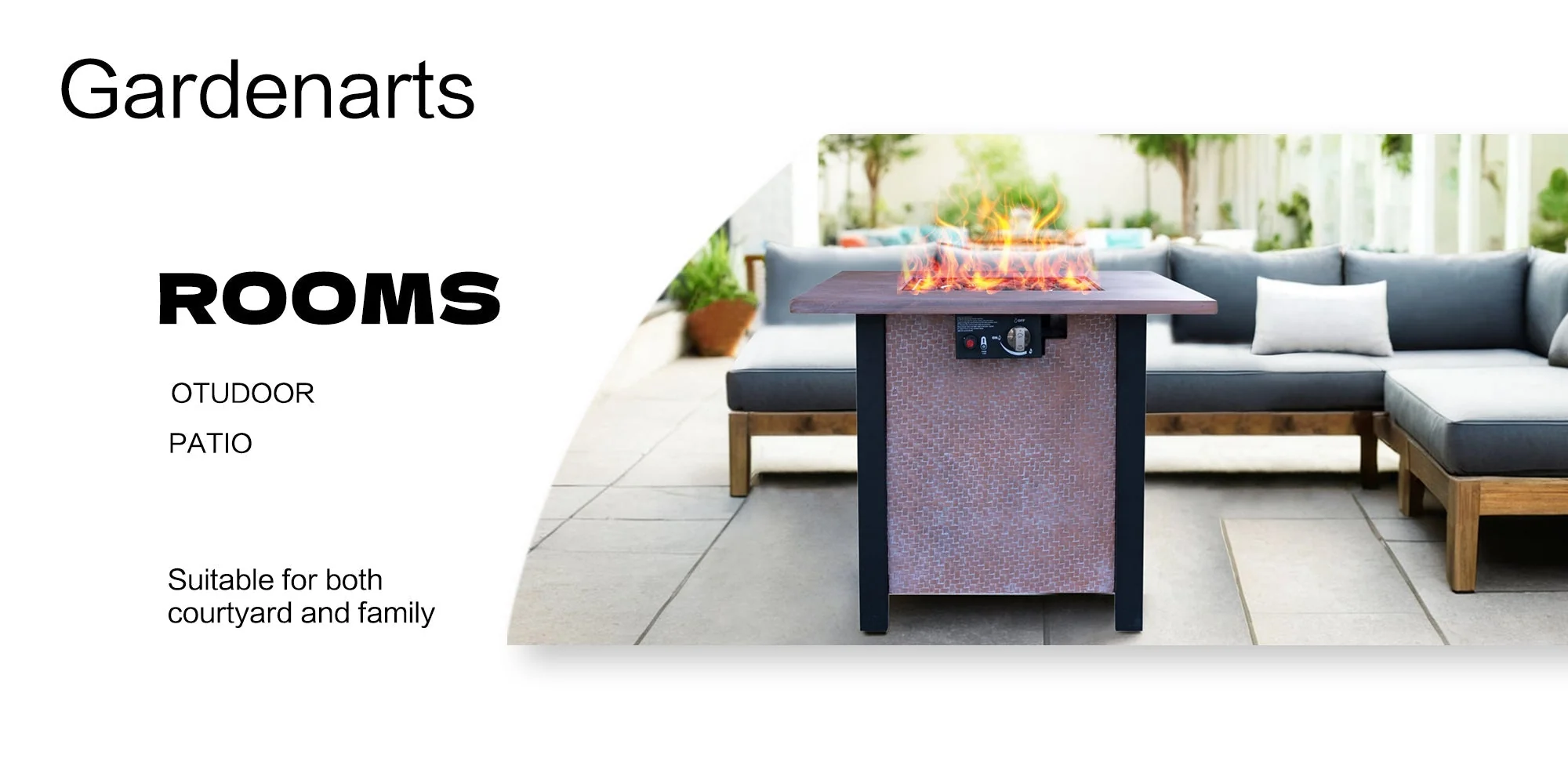 25" H Outdoor Patio Propane Gas Fire Pit Table - 50,000 BTU - Image 13