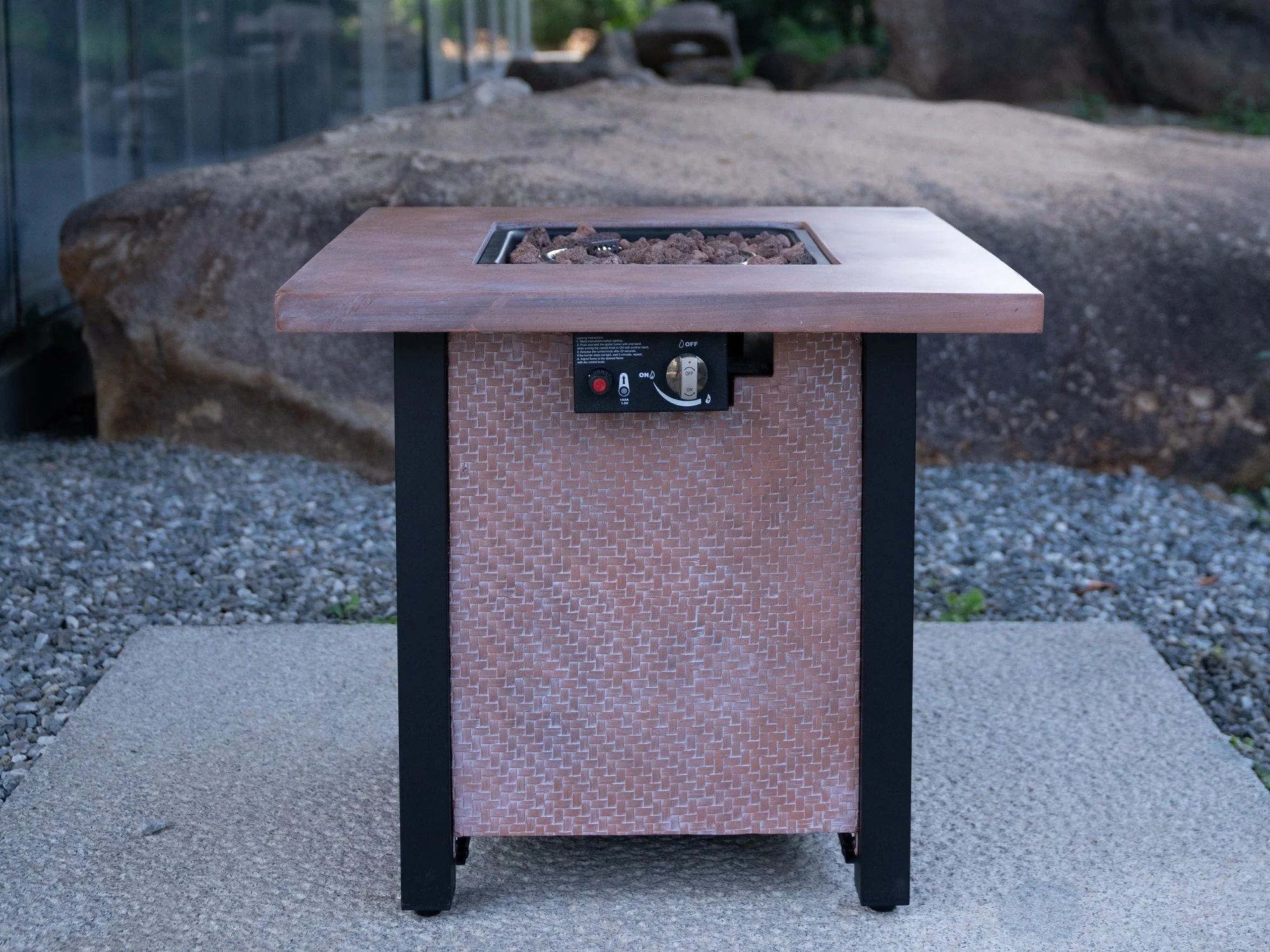 25" H Outdoor Patio Propane Gas Fire Pit Table - 50,000 BTU - Image 3