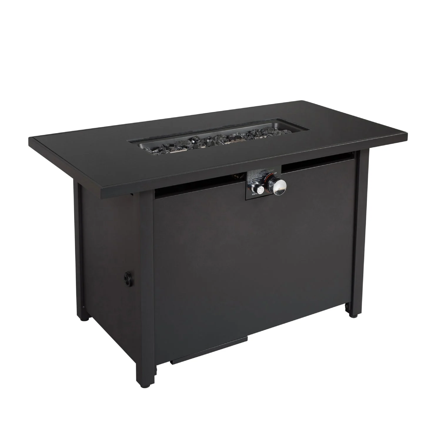 25'' H x 42'' W Steel Outdoor Fire Pit Table with Lid - Image 3