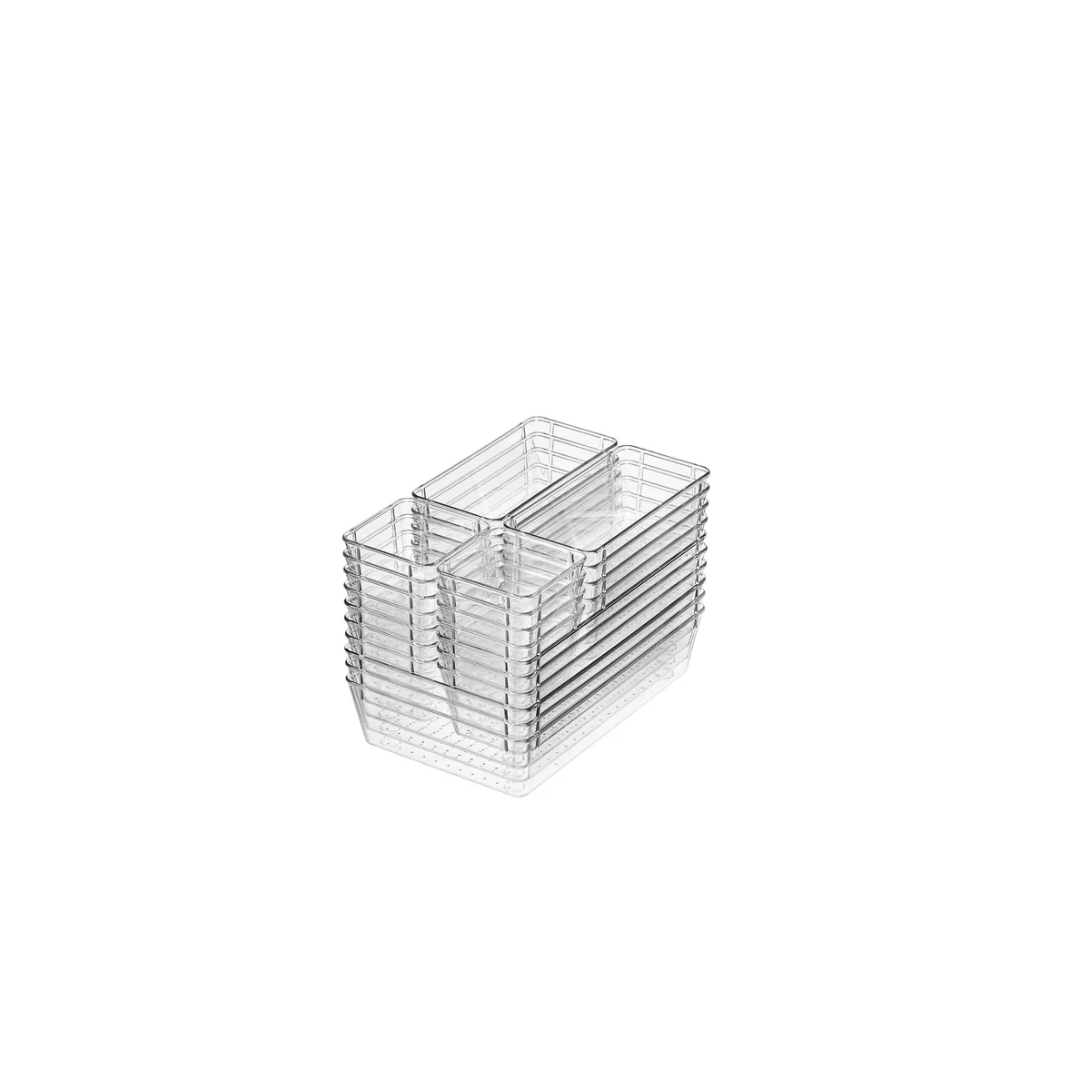 25 PCS Clear Plastic Drawer Organizers Set - Image 11
