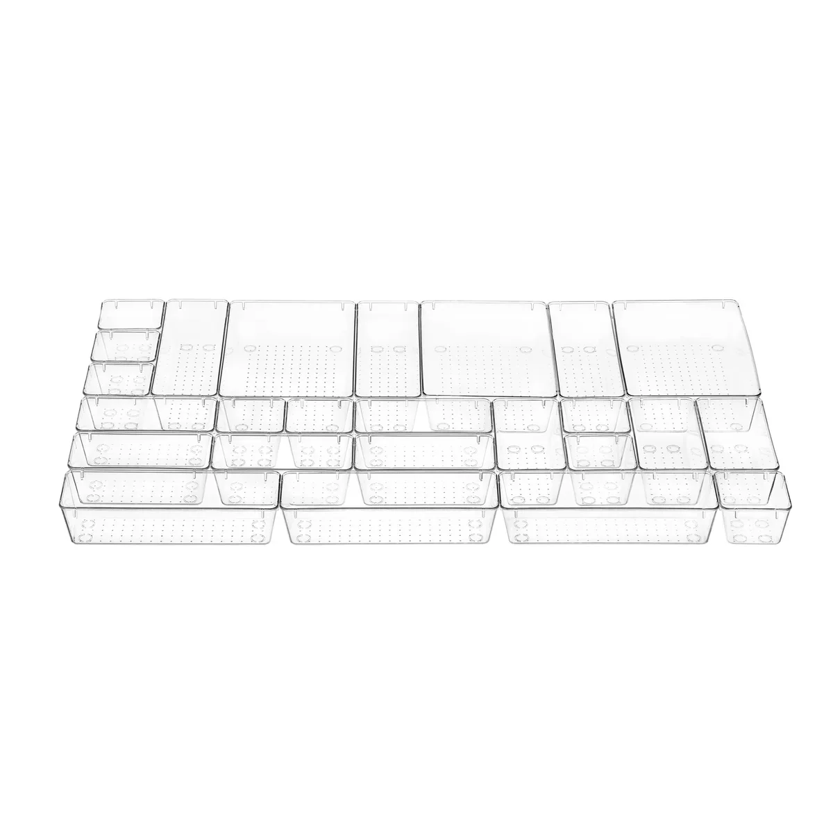 25 PCS Clear Plastic Drawer Organizers Set - Image 14