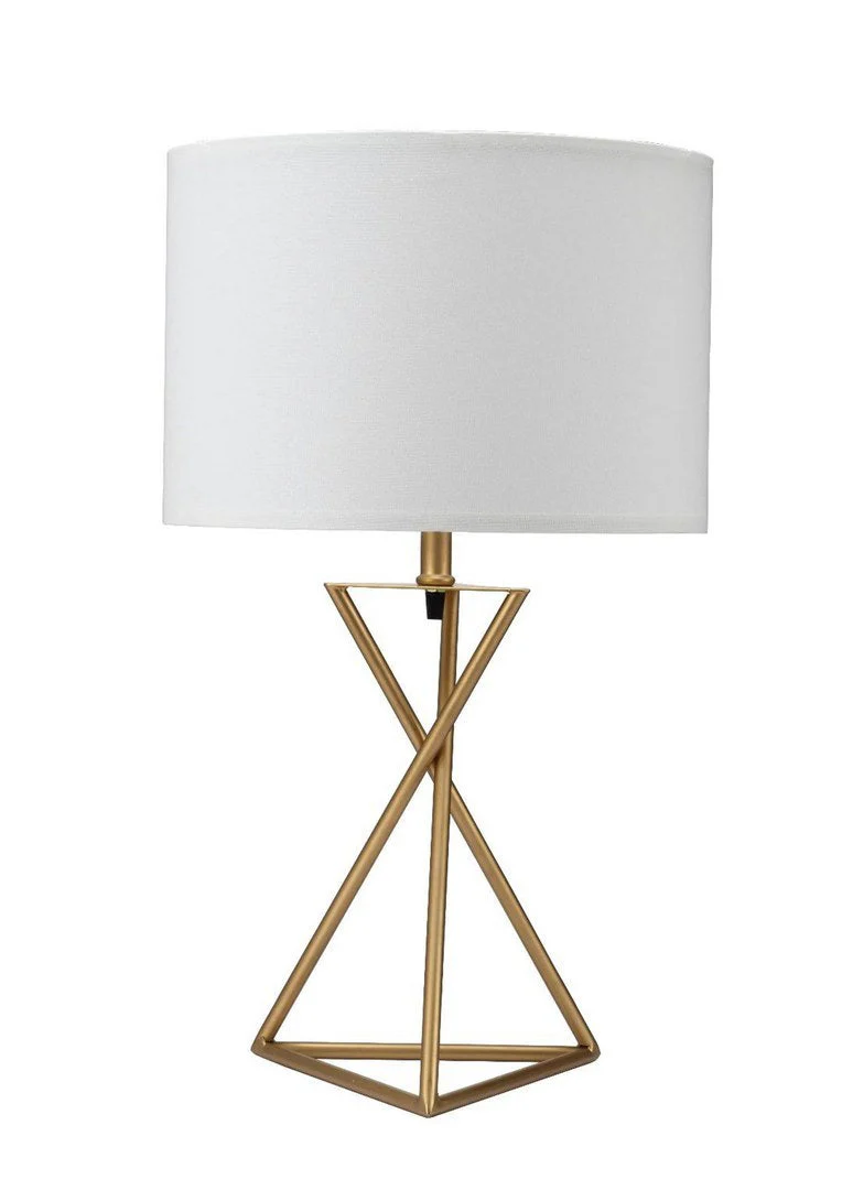 26.25" Tall Ester Mid-Century Metal Table Lamp in Matte Gold - Image 3