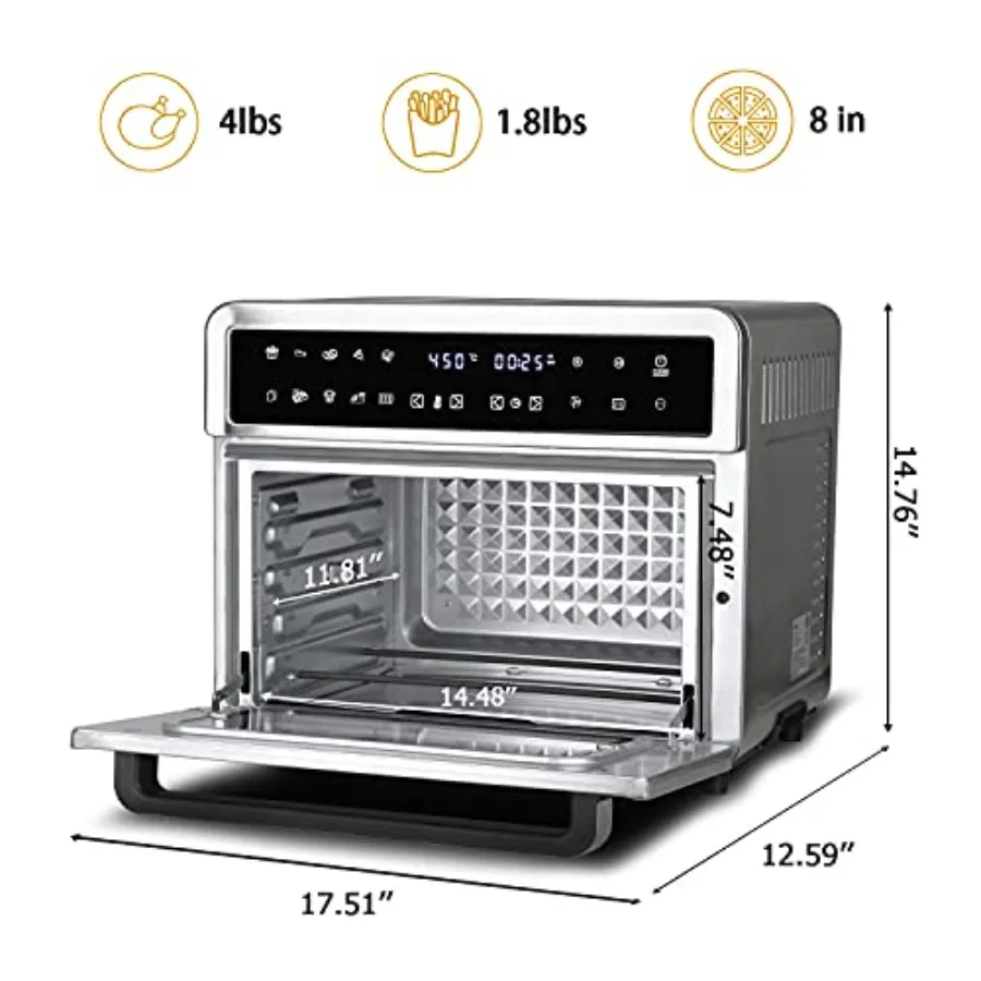 26.4QT Toaster Oven Air Fryer 10-in-1 Digital Convection Countertop Oven - Image 2