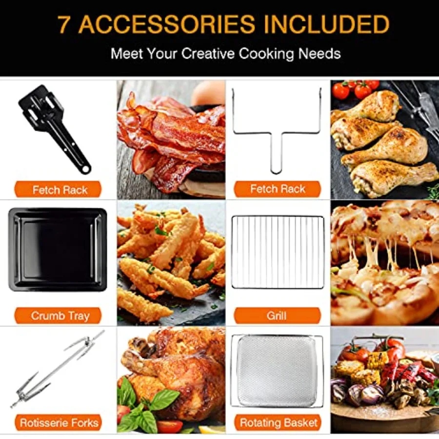 26.4QT Toaster Oven Air Fryer 10-in-1 Digital Convection Countertop Oven - Image 5