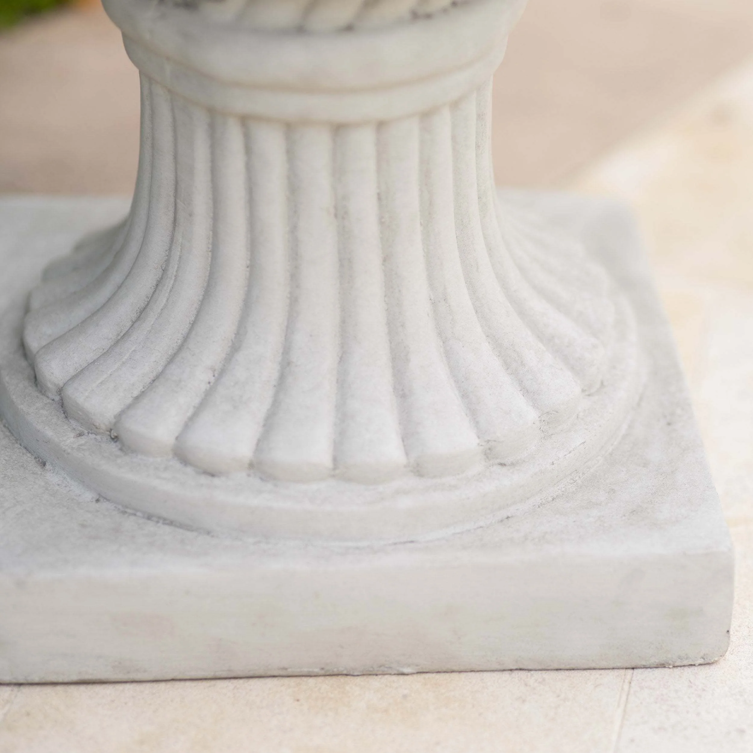 26.5' H Classic Antique White Italian MGO Urn Planter - Image 8