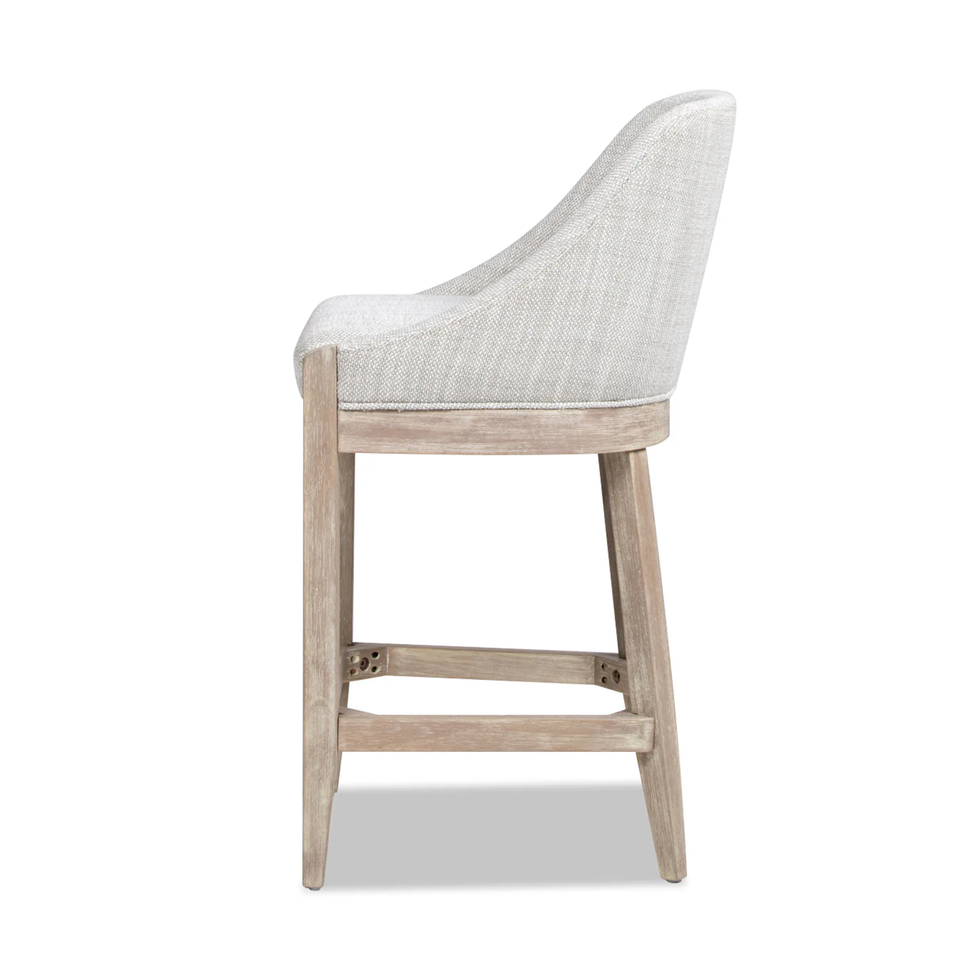 26.5" Upholstered Counter Stool with Curved Back - Image 4