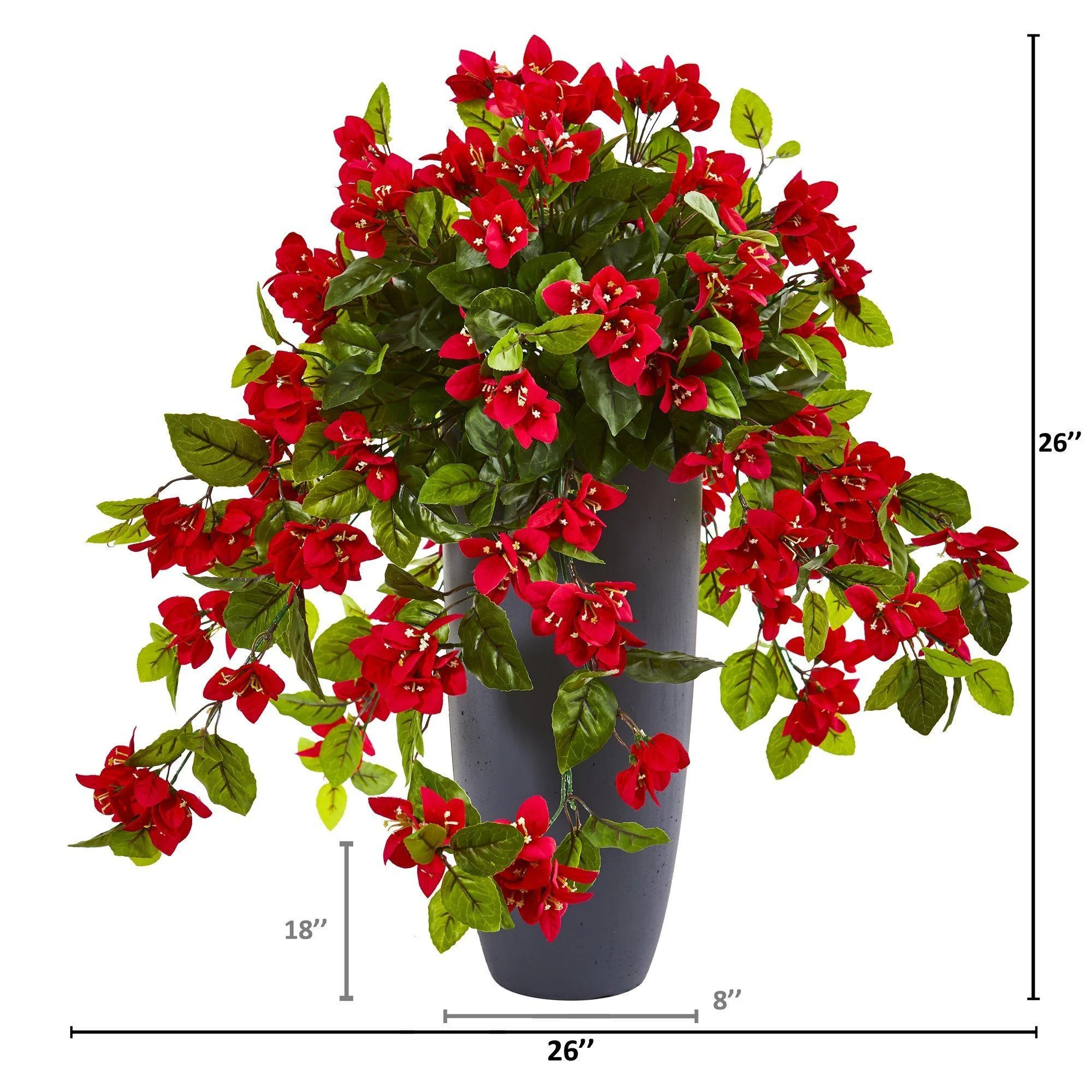 26” Bougainvillea Artificial Plant in Planter UV Resistant (Indoor/Outdoor) - Image 2