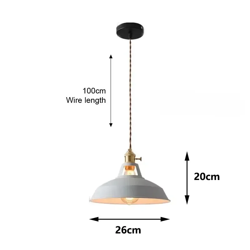26cm LED Pendant Light 7-Color Dimmable with Scandinavian Wood Decor - Image 13