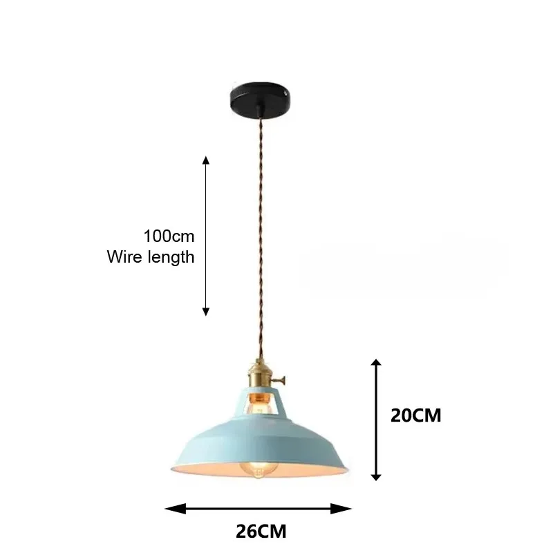 26cm LED Pendant Light 7-Color Dimmable with Scandinavian Wood Decor - Image 8
