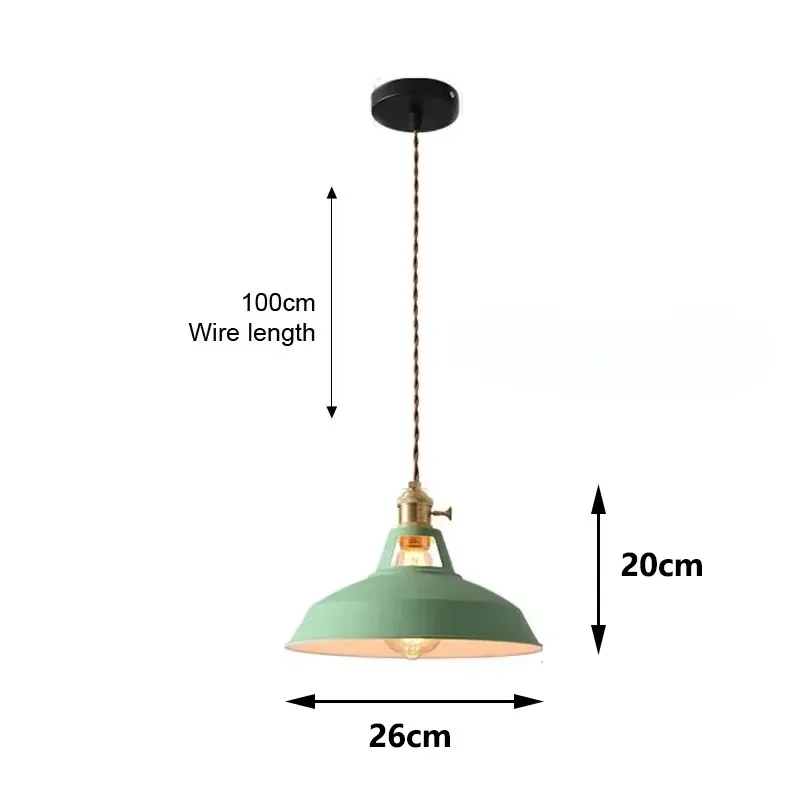 26cm LED Pendant Light 7-Color Dimmable with Scandinavian Wood Decor - Image 9