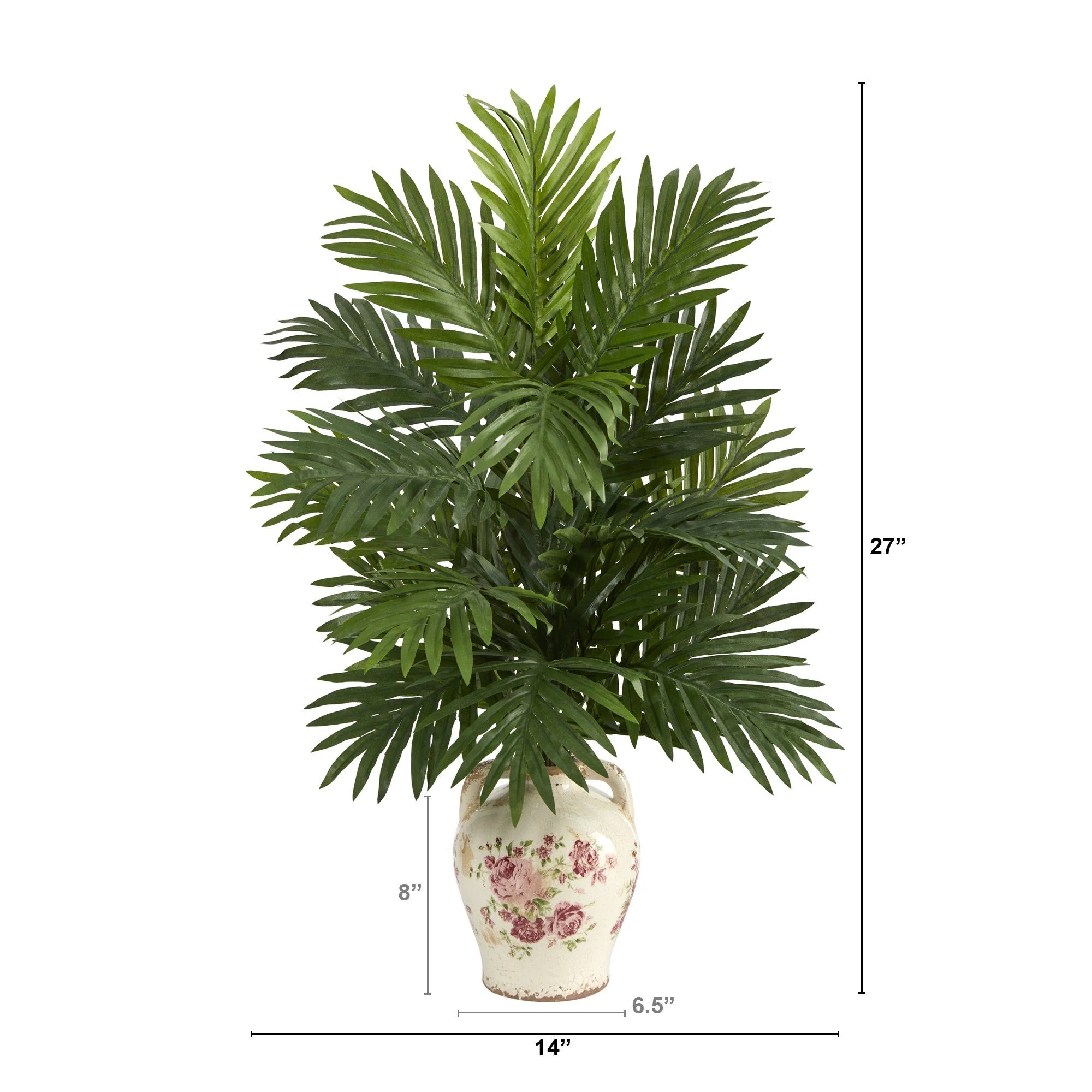 27” Areca Palm Artificial Plant in Floral Jar - Image 3