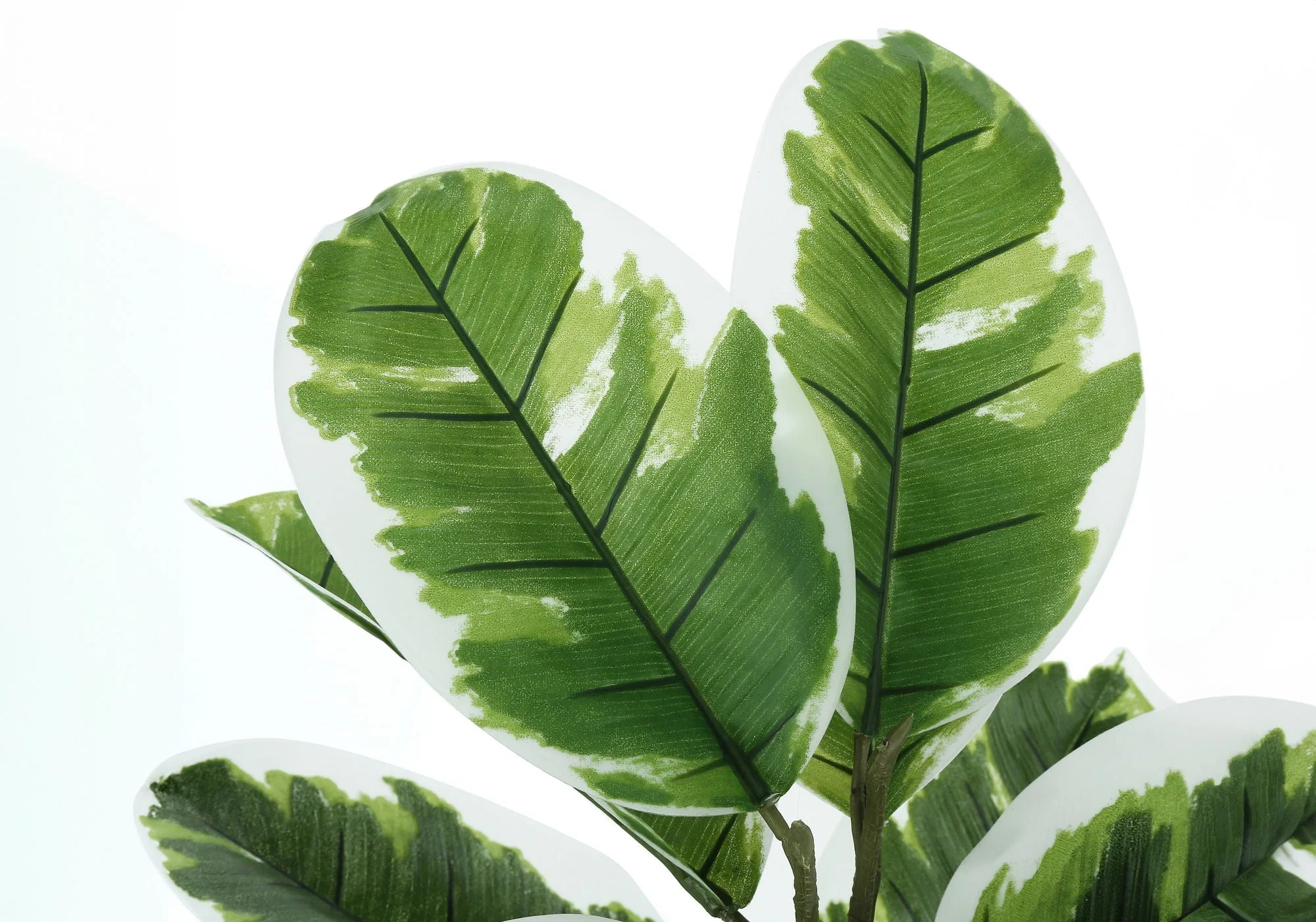 27" Tall, Artificial Plant, Rubber, Indoor, Faux, Fake, Table, Greenery, Potted, Real Touch, Decorative - Green / Black - Image 2
