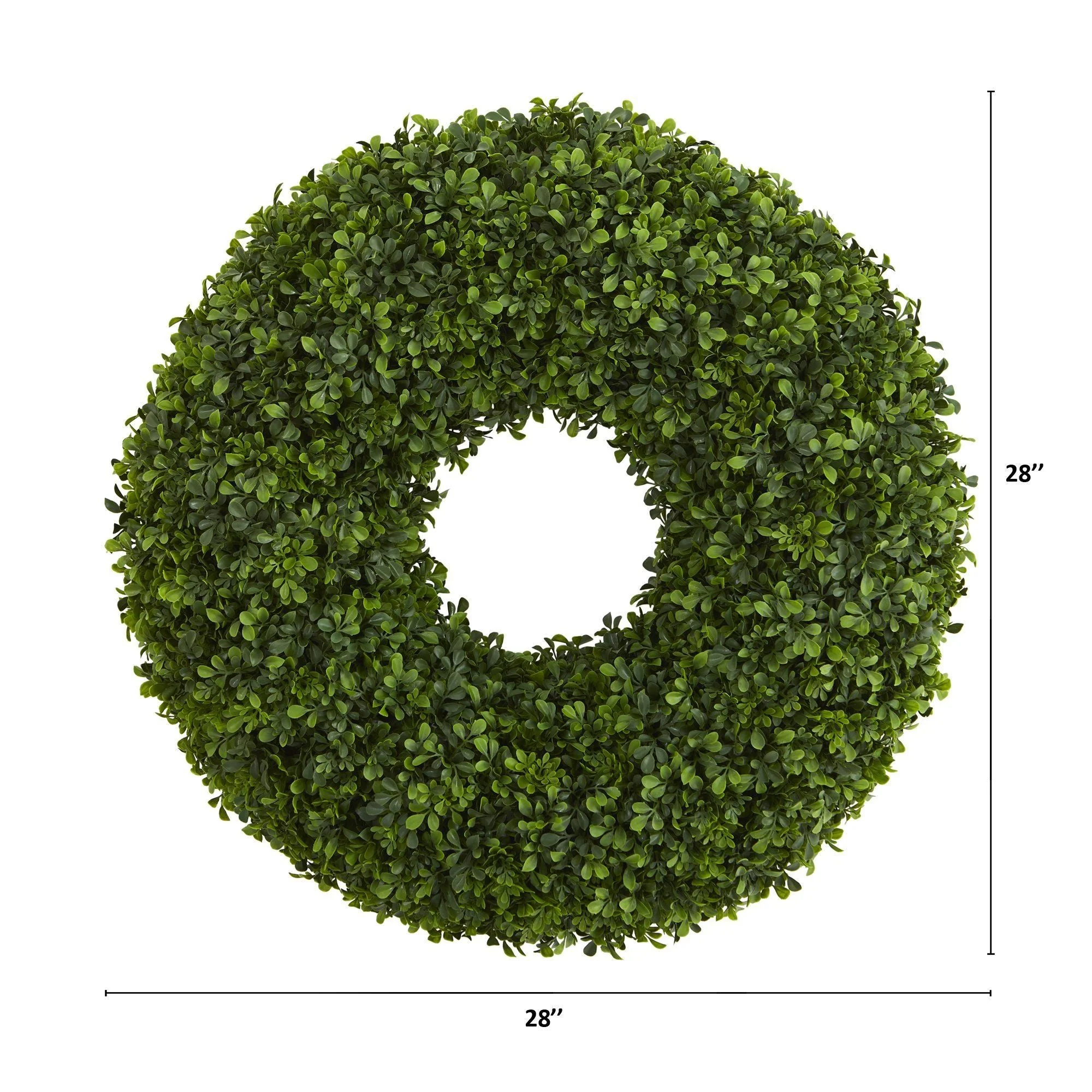 28” Boxwood Artificial Wreath - Image 2