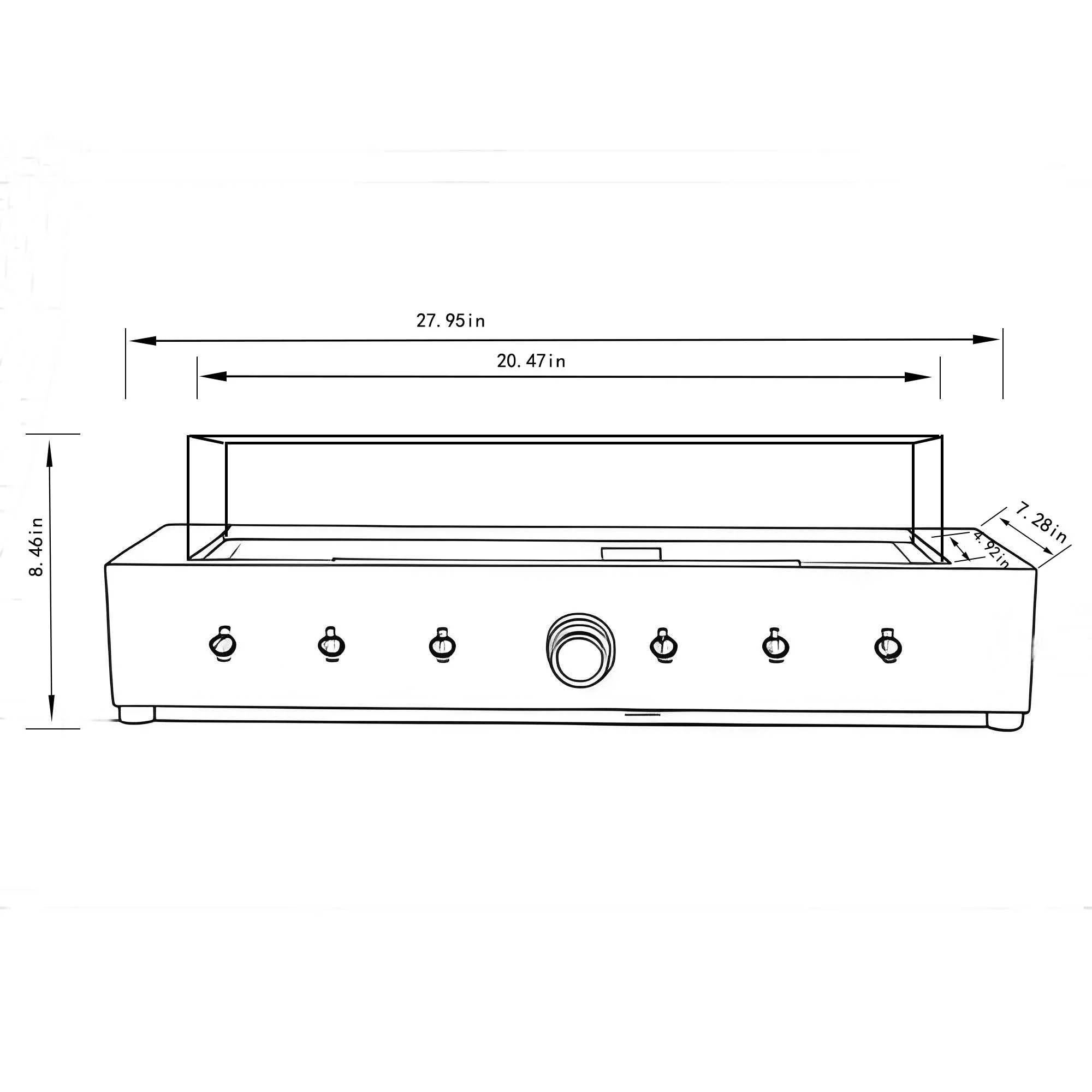 28-Inch Rectangle Fire Pit with 40000 BTU Propane Heating - Image 10