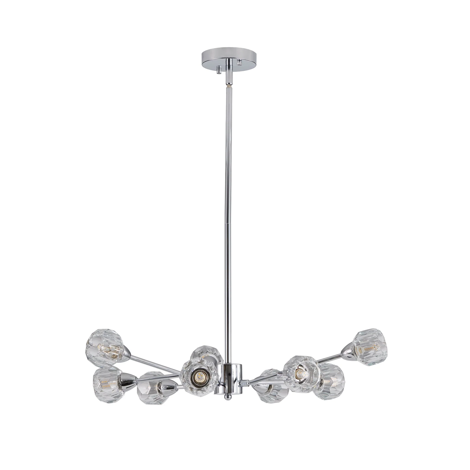 28" Modern Crystal Chandelier With 9 Lights - Image 10