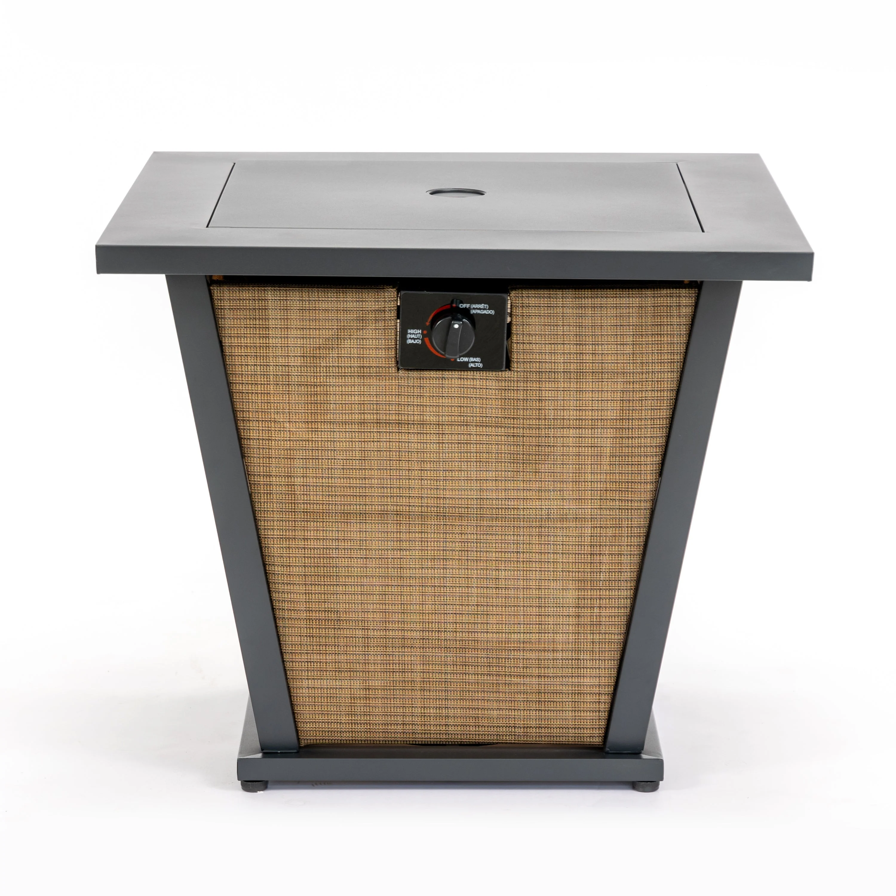 28" Propane Gas Fire Pit Table - 50000 BTU Square Steel Fire Pit - Image 4