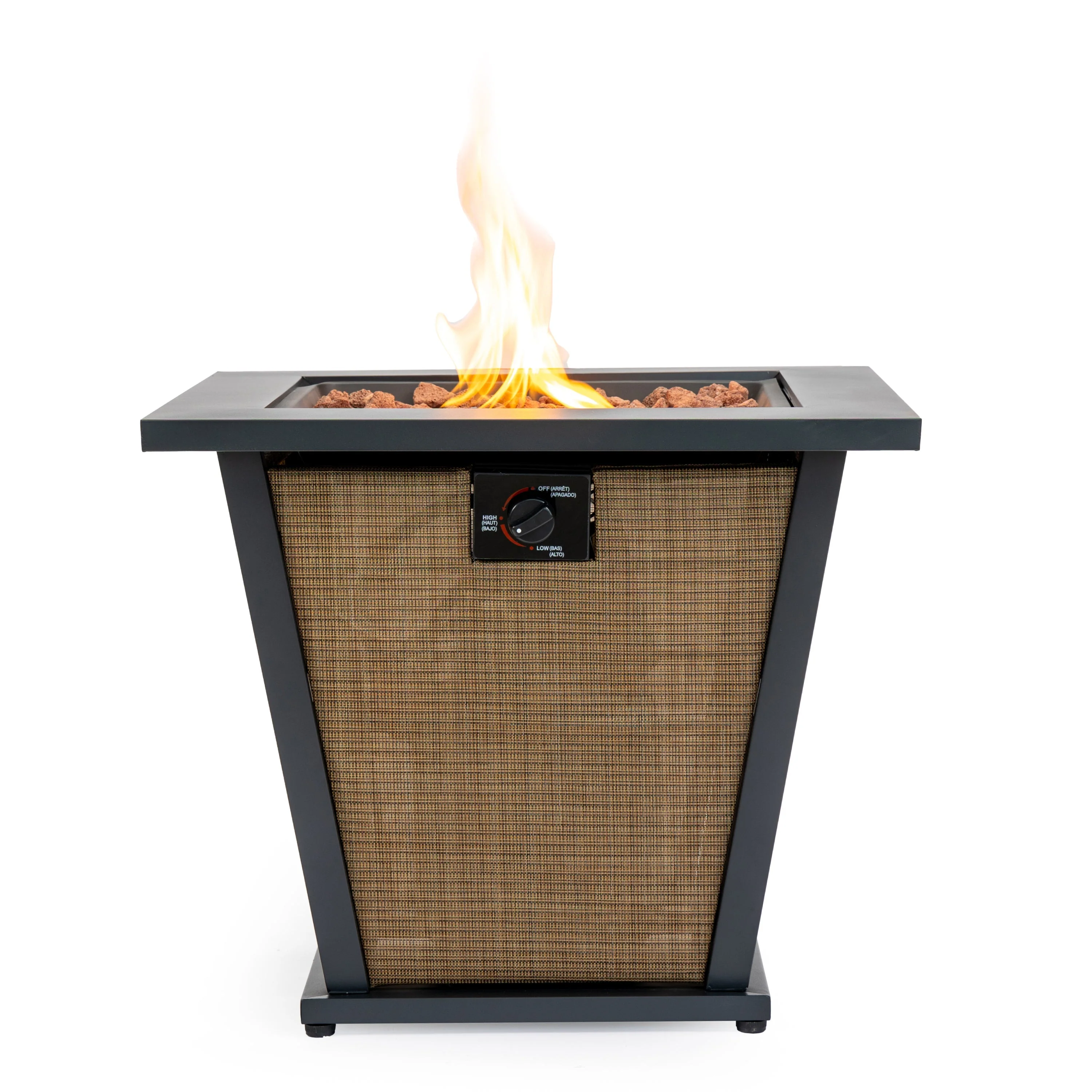 28" Propane Gas Fire Pit Table - 50000 BTU Square Steel Fire Pit - Image 7