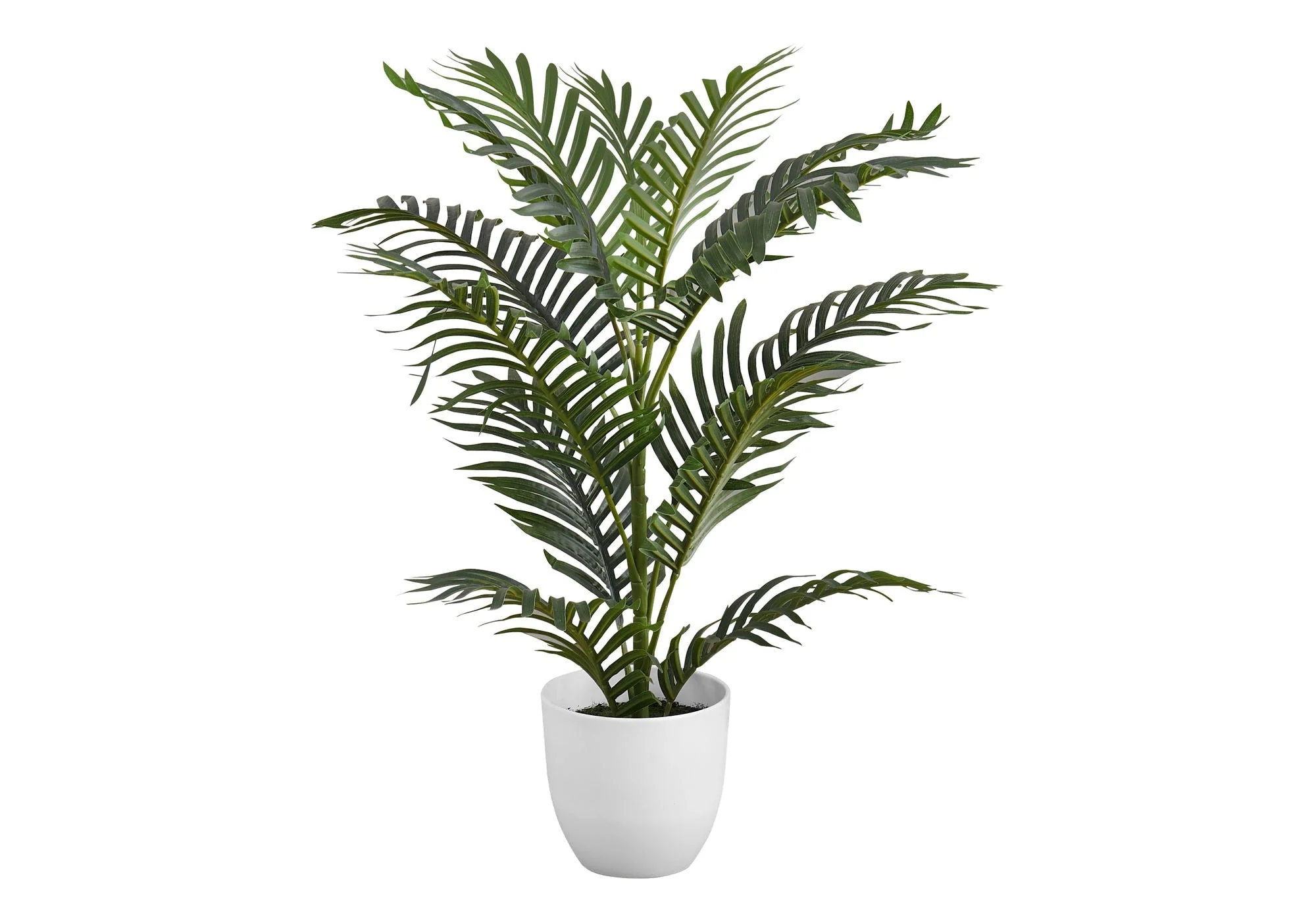 28" Tall, Artificial Plant, Palm Tree, Indoor, Faux, Fake, Floor, Greenery, Potted, Real Touch, Decorative - Green / White - Image 2