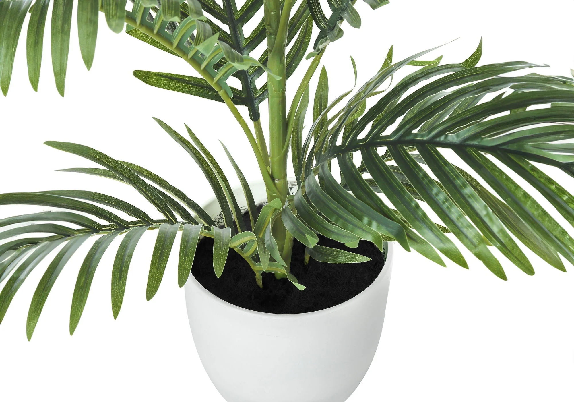 28" Tall, Artificial Plant, Palm Tree, Indoor, Faux, Fake, Floor, Greenery, Potted, Real Touch, Decorative - Green / White - Image 4