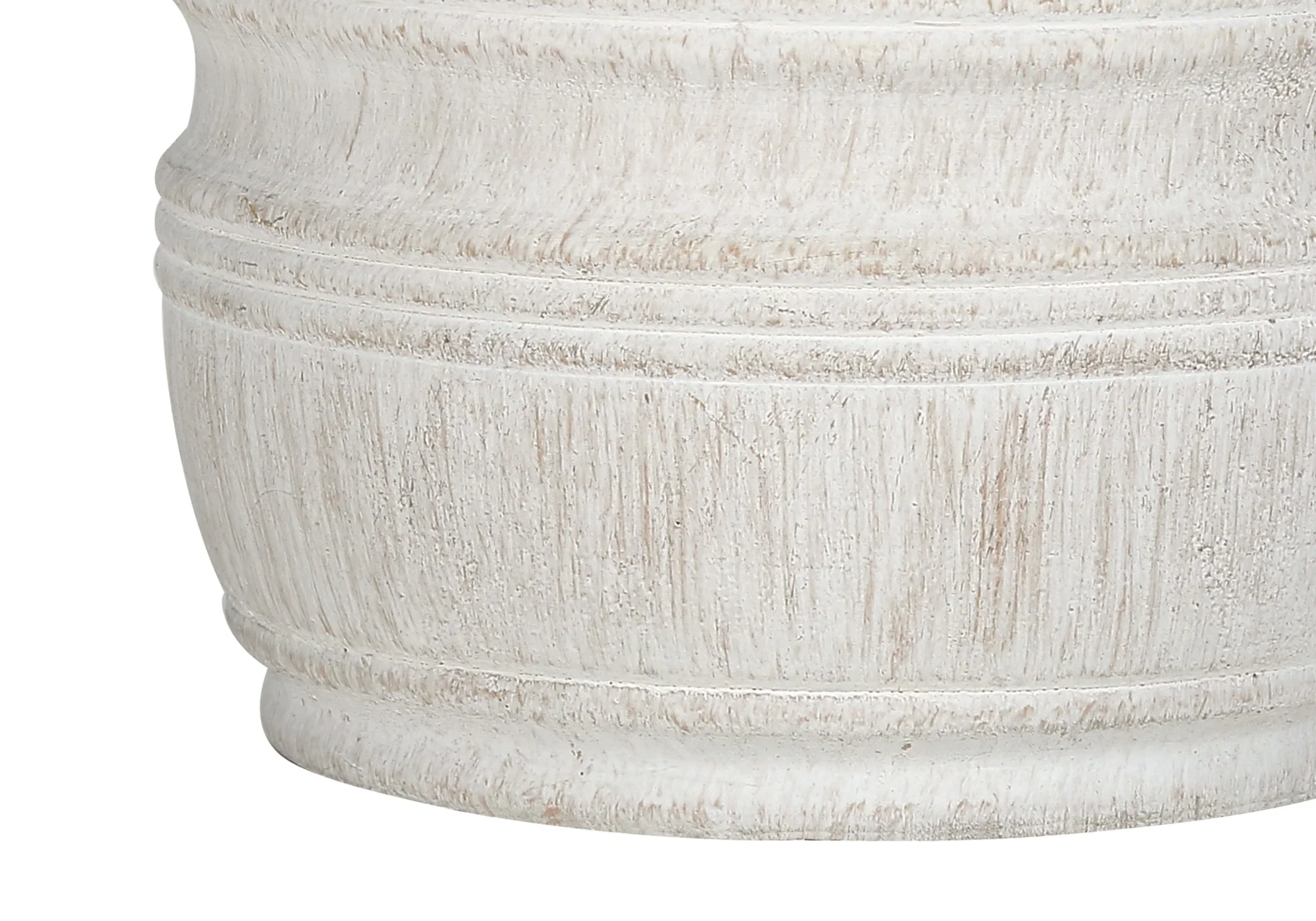 28"h Cream Resin Table Lamp with Ivory Linen Shade - Image 6