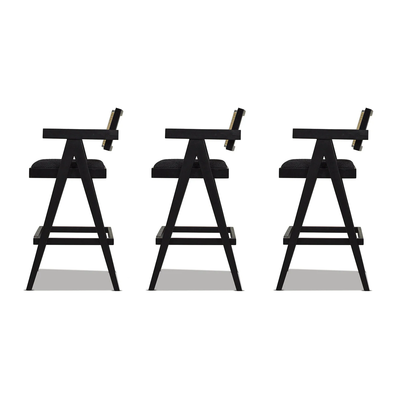 29.5' The Bergenholt Woven Resin Bar Stool Trio Set of 3 - Image 11