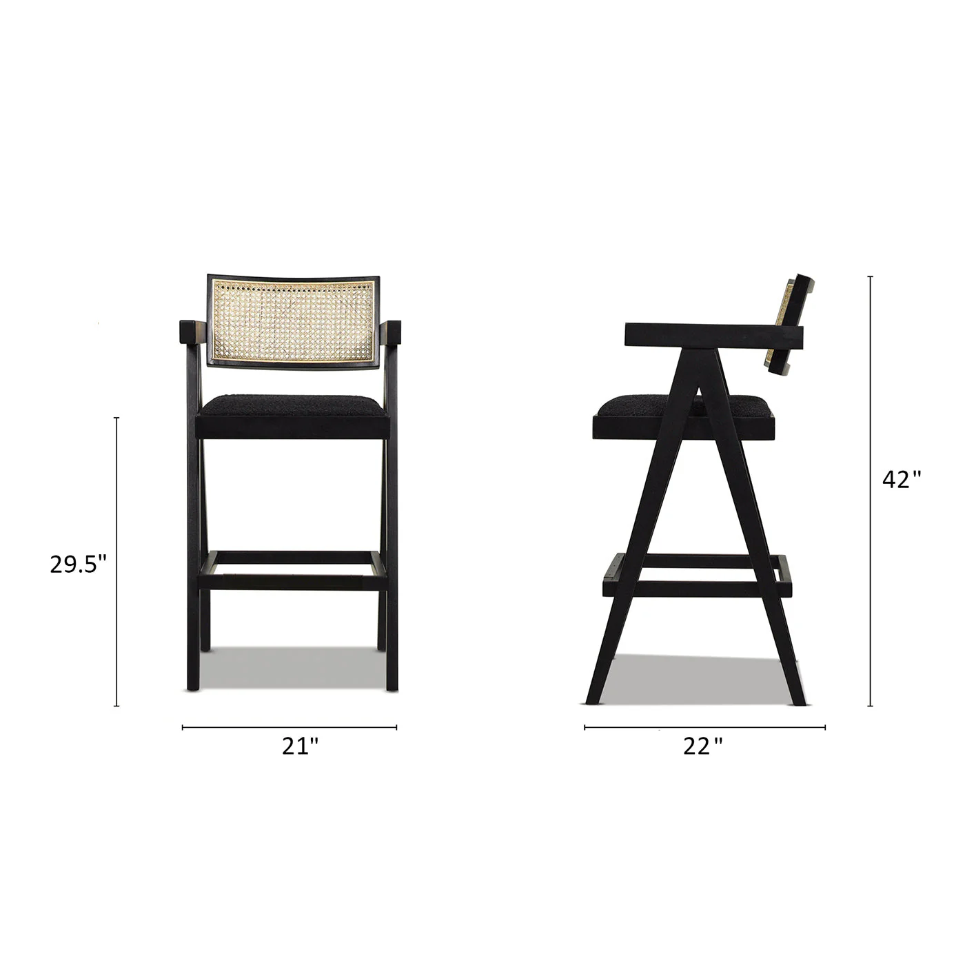 29.5' The Bergenholt Woven Resin Bar Stool Trio Set of 3 - Image 15