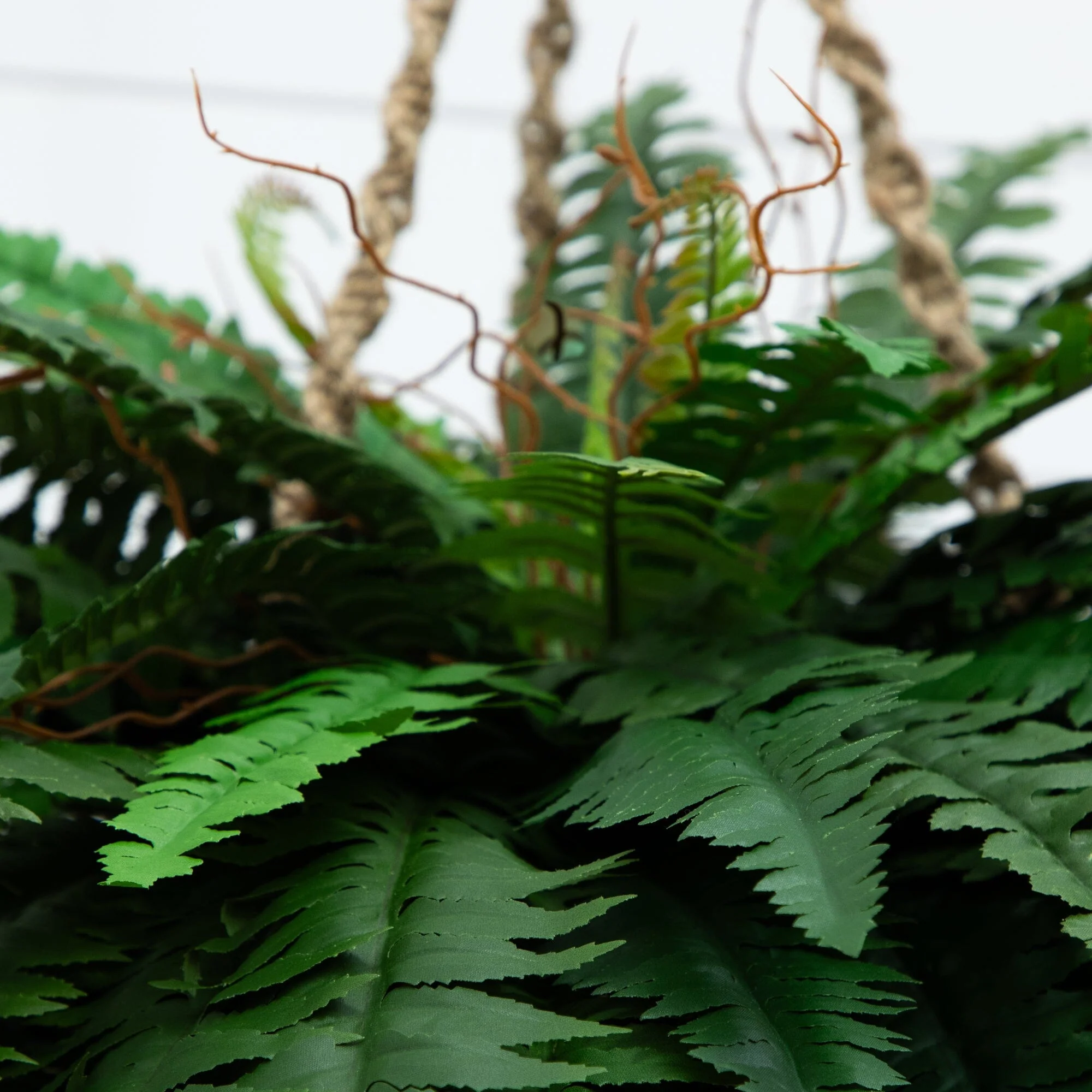 29" Artificial Double Giant Boston Fern Hanging Basket - Image 2