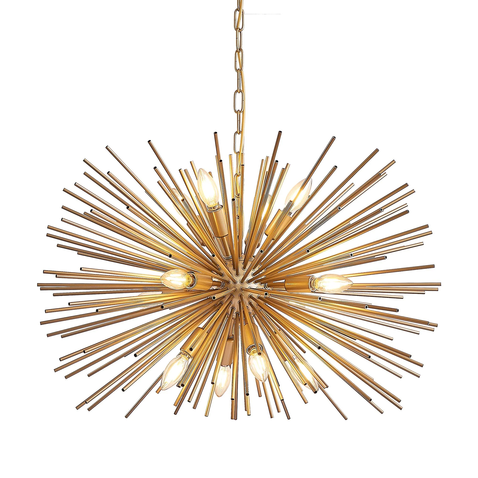 29" Mid-Century Modern 12-Light Starburst Chandelier - Image 12