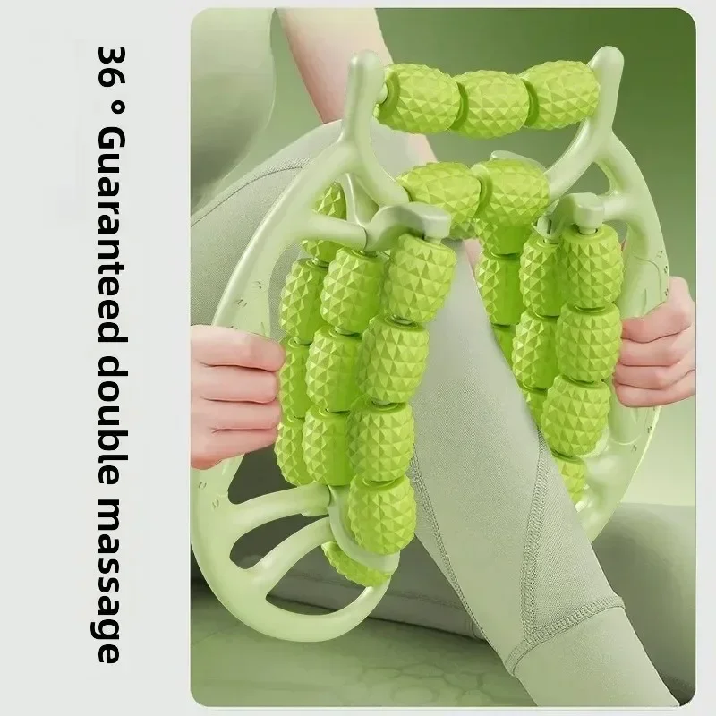 29 Wheel Leg Massager Roller Muscle Relaxer Slimming Yoga Fitness Tool - Image 2