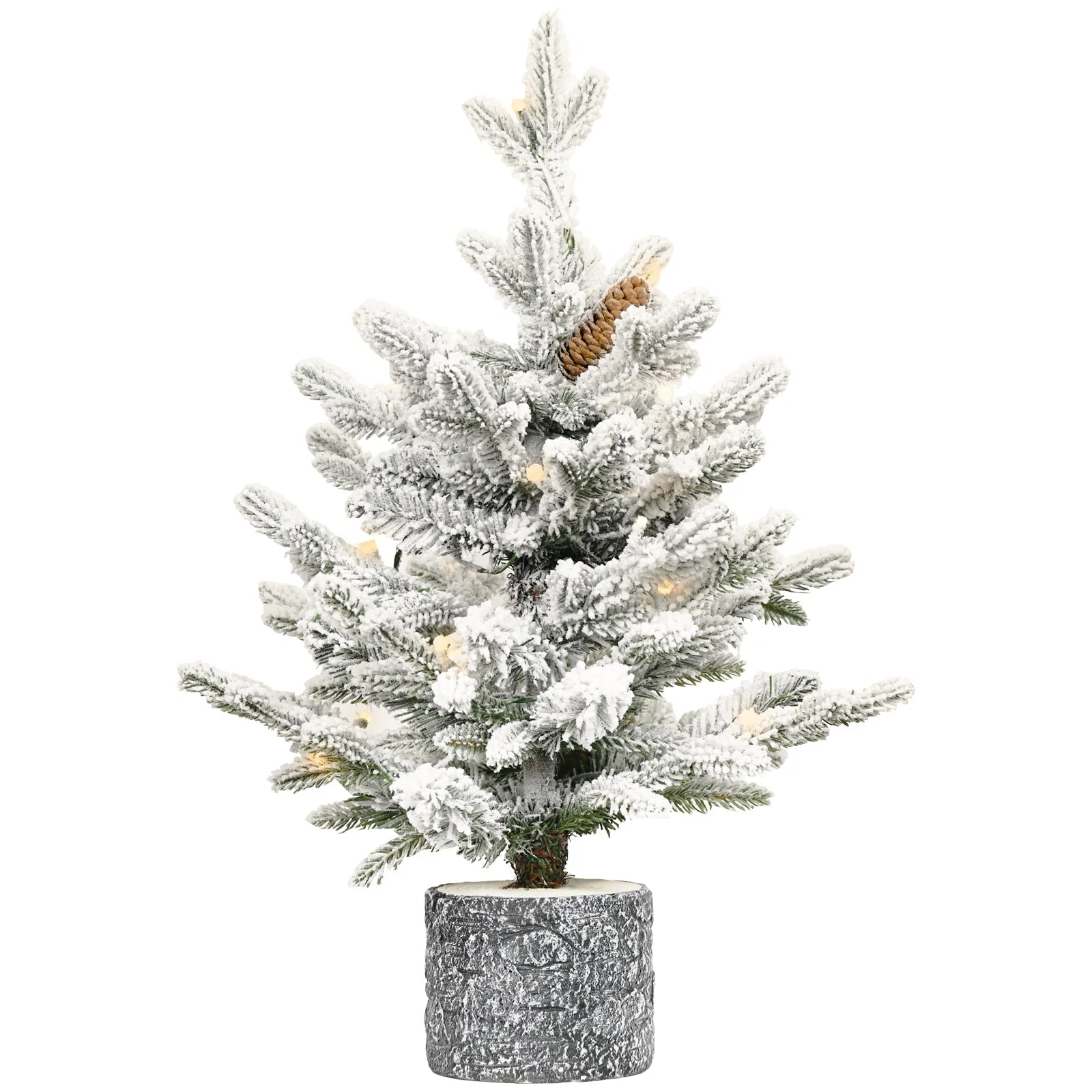 2FT Flocked Christmas Tree with Pot Base - Image 13