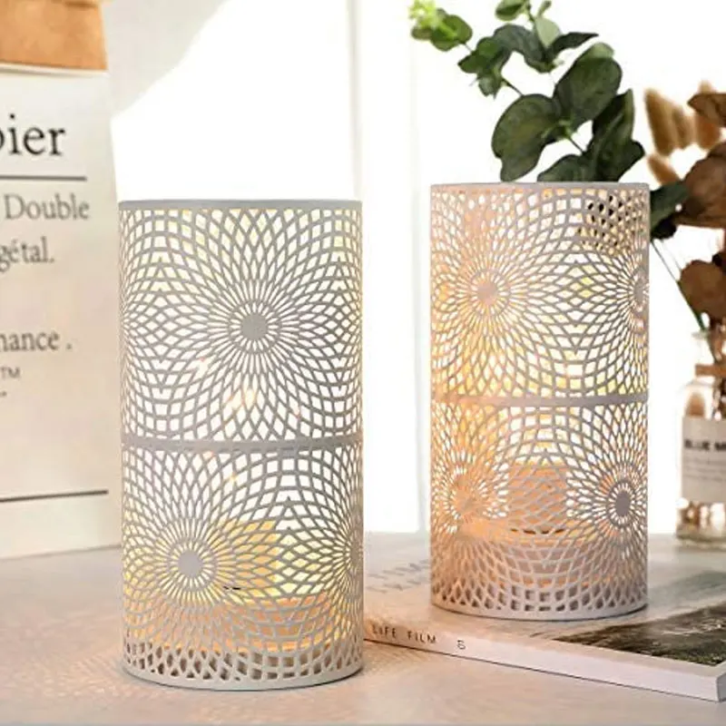 2Pcs Battery LED Table Lamps – Modern Cylinder Cordless Lights for Home & Wedding - Image 9