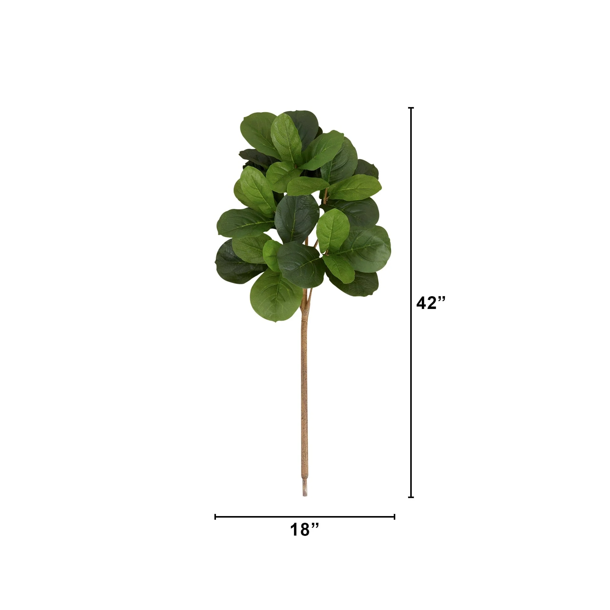 3.5’ Artificial Fiddle Leaf Fig Tree - Set of 3 (No Pot) - Image 3